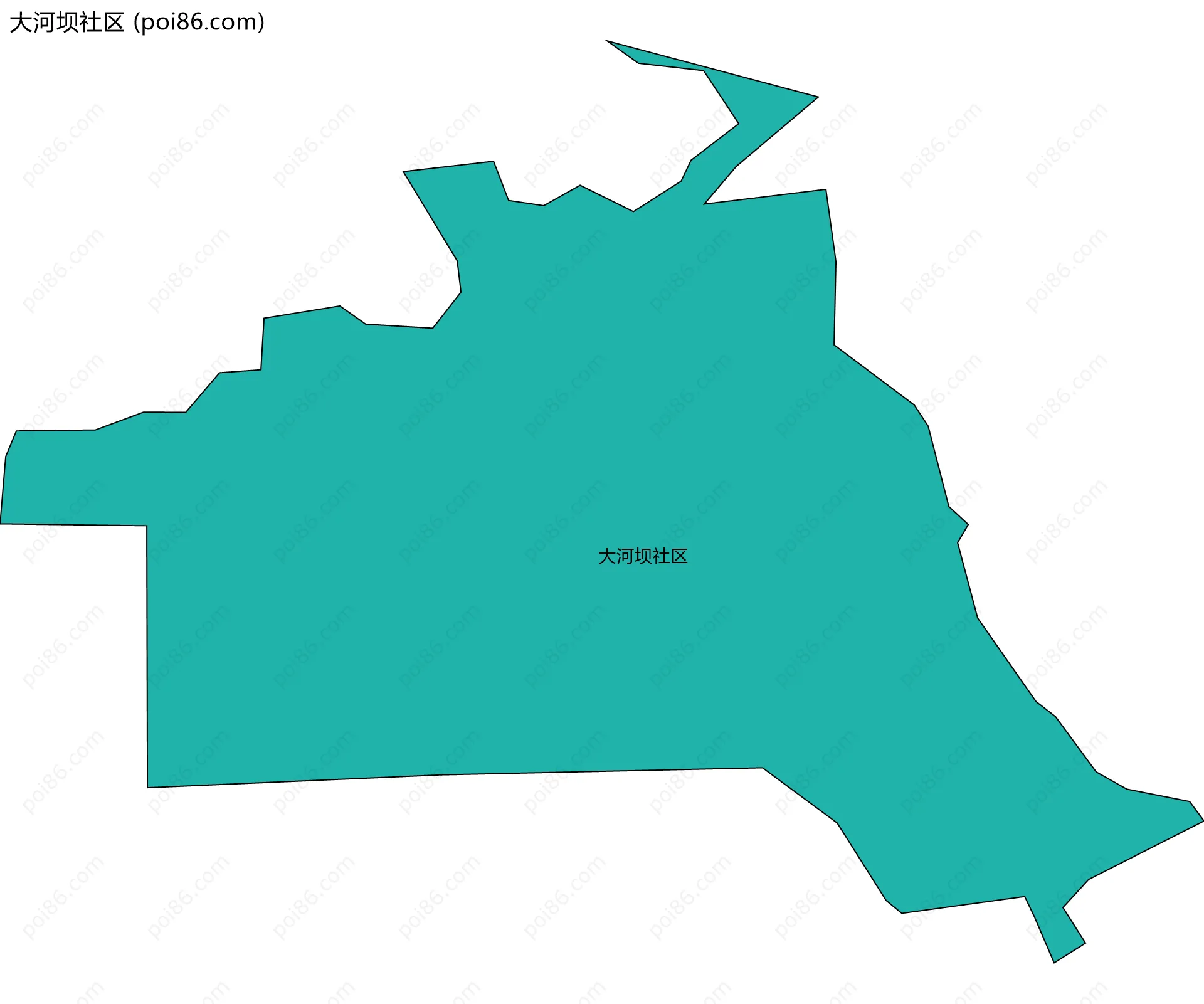 大河坝社区边界地图