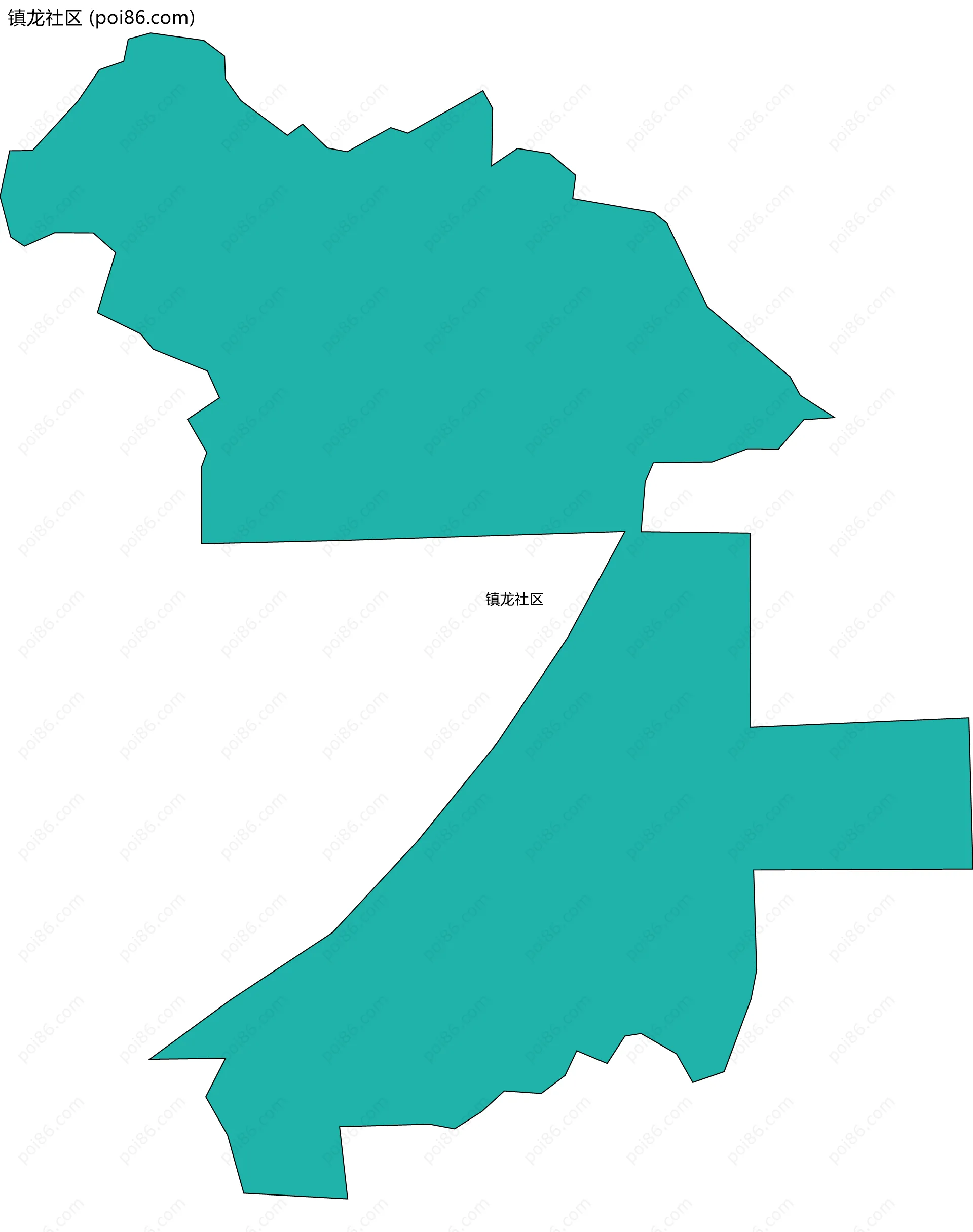 镇龙社区边界地图
