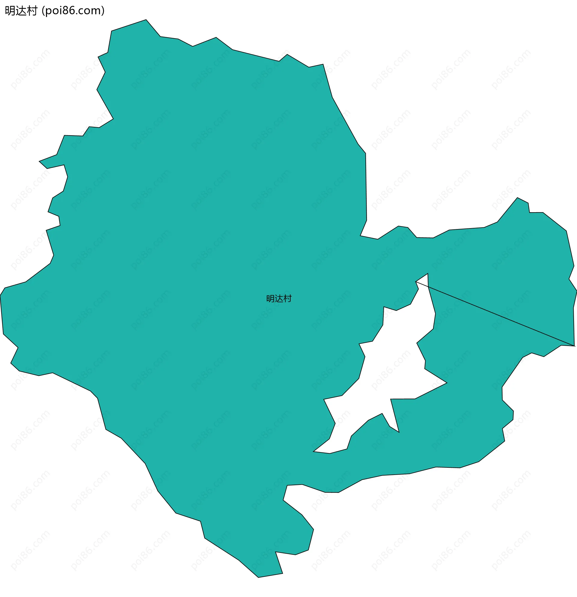 明达村边界地图