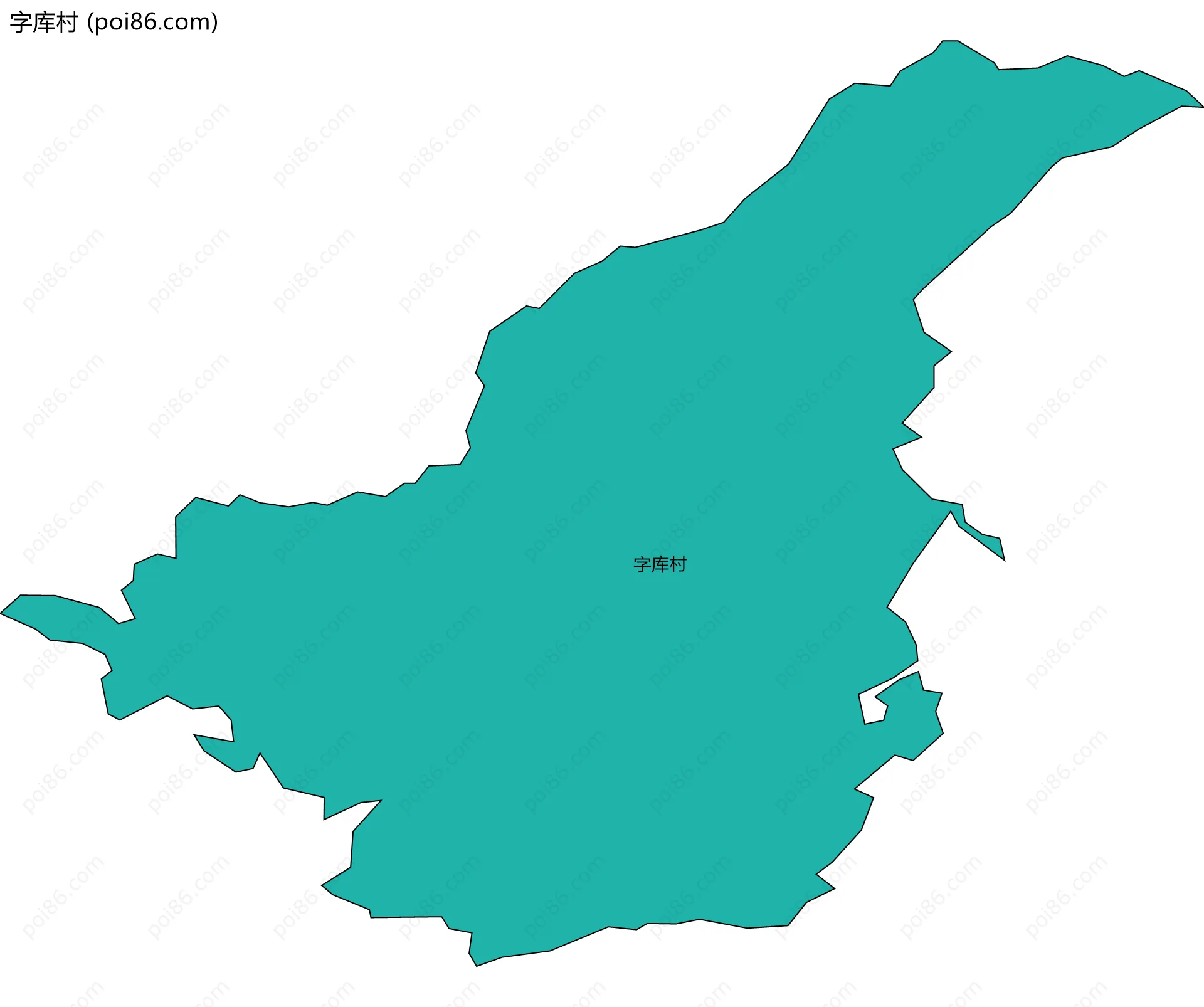 字库村边界地图