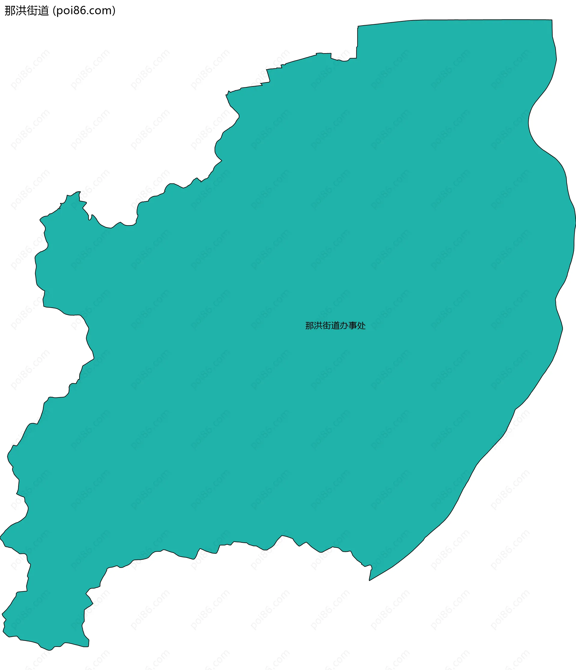 那洪街道边界地图(五级行政区划)