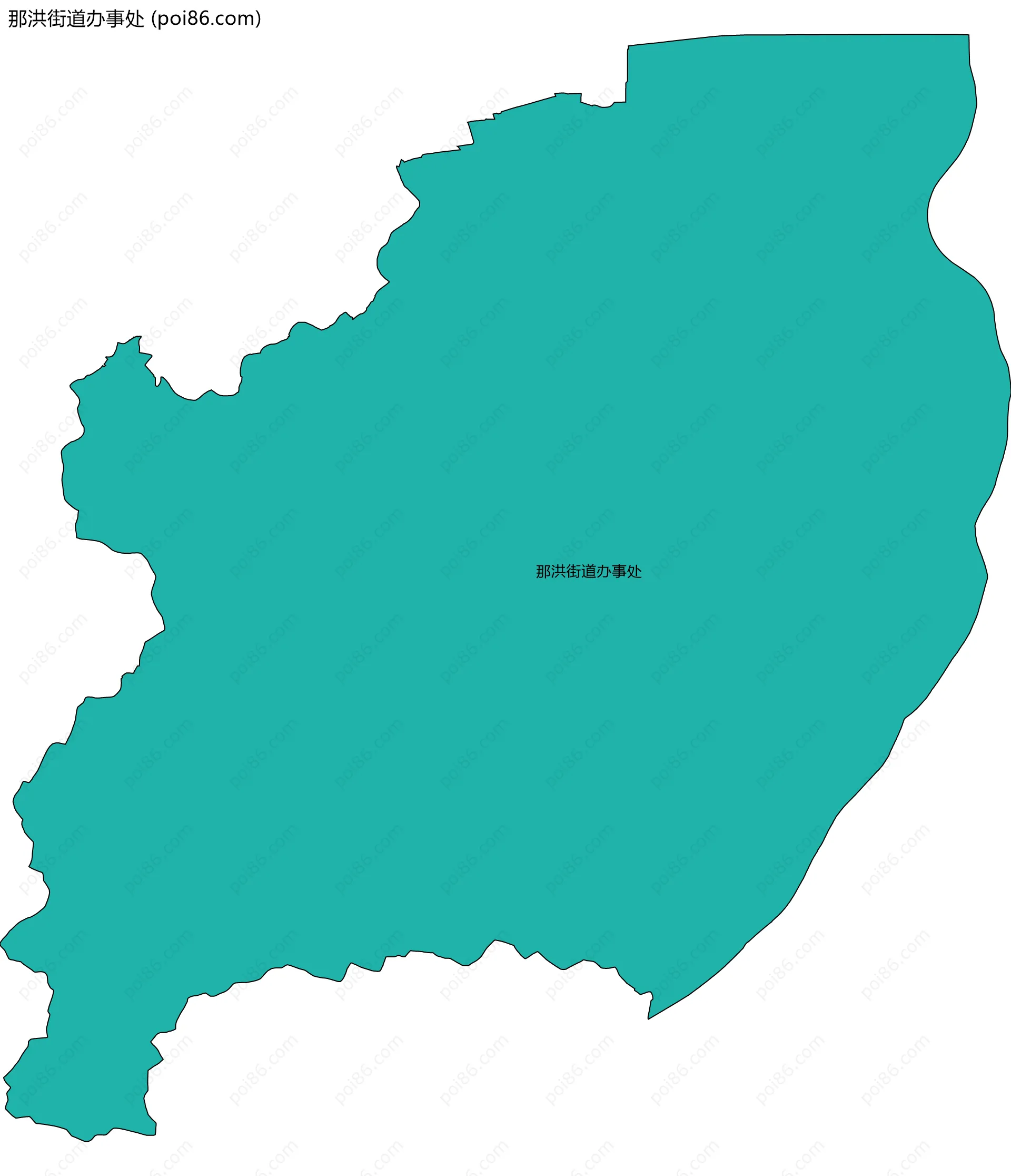 那洪街道办事处边界地图