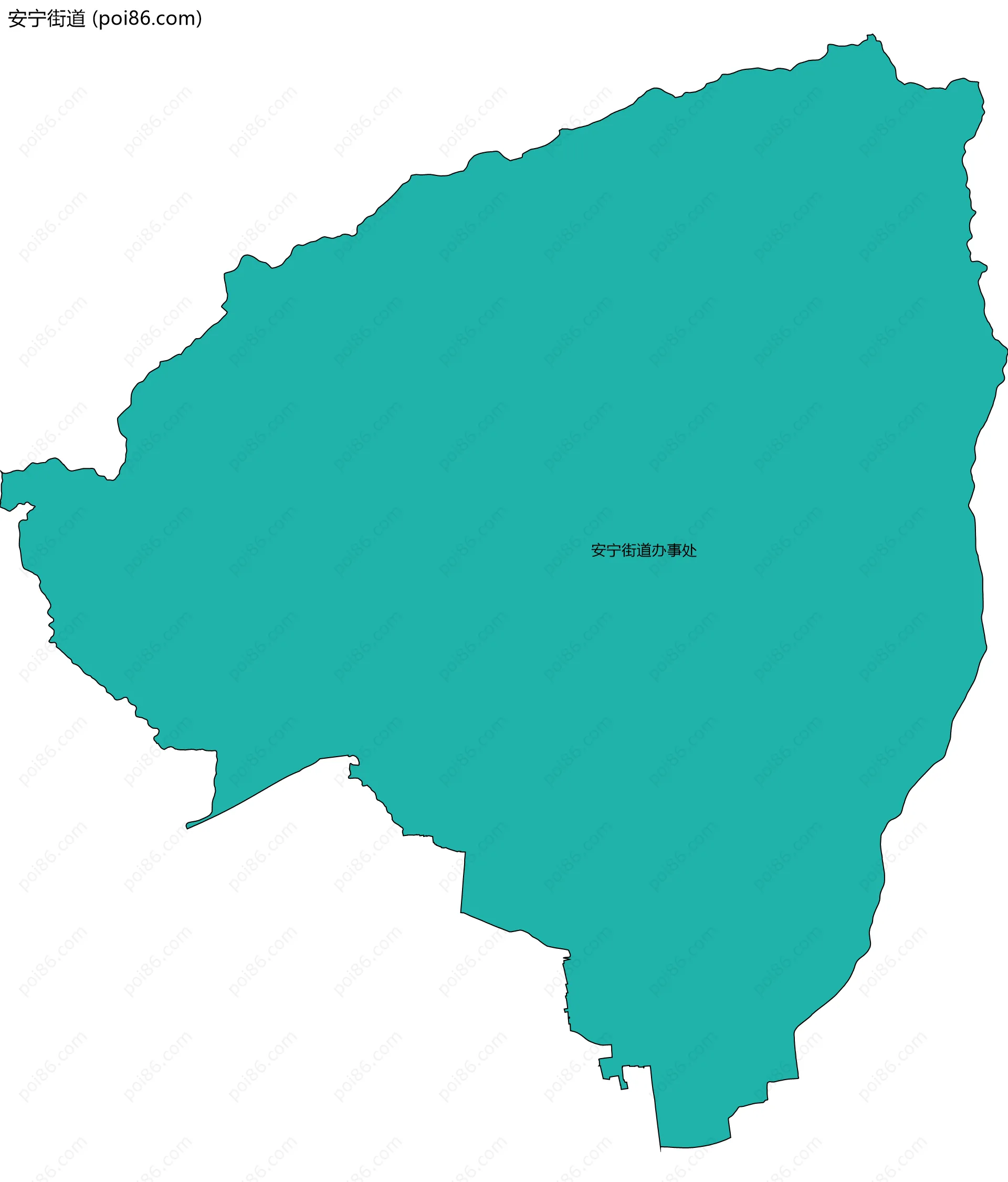 安宁街道边界地图(五级行政区划)