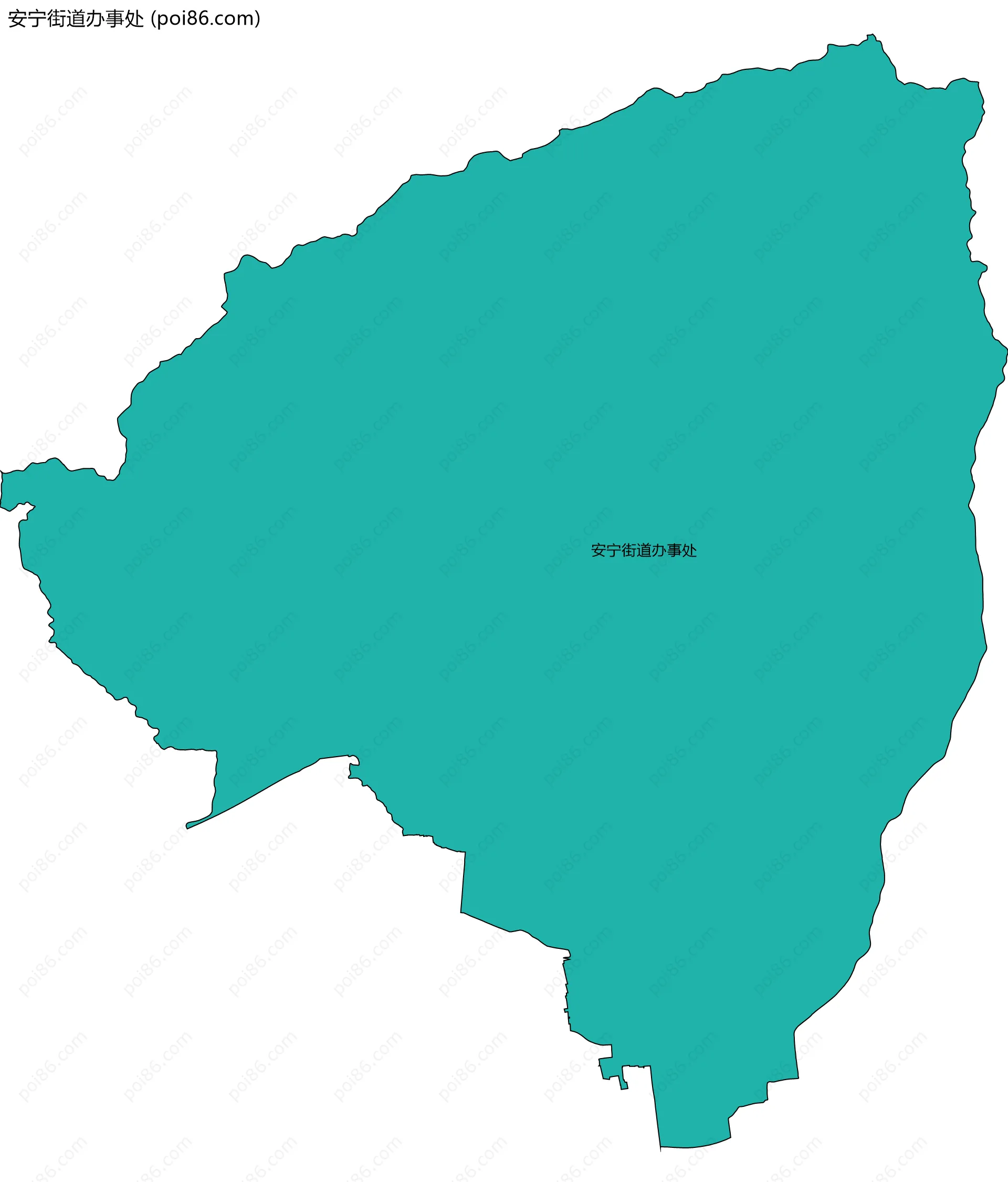 安宁街道办事处边界地图