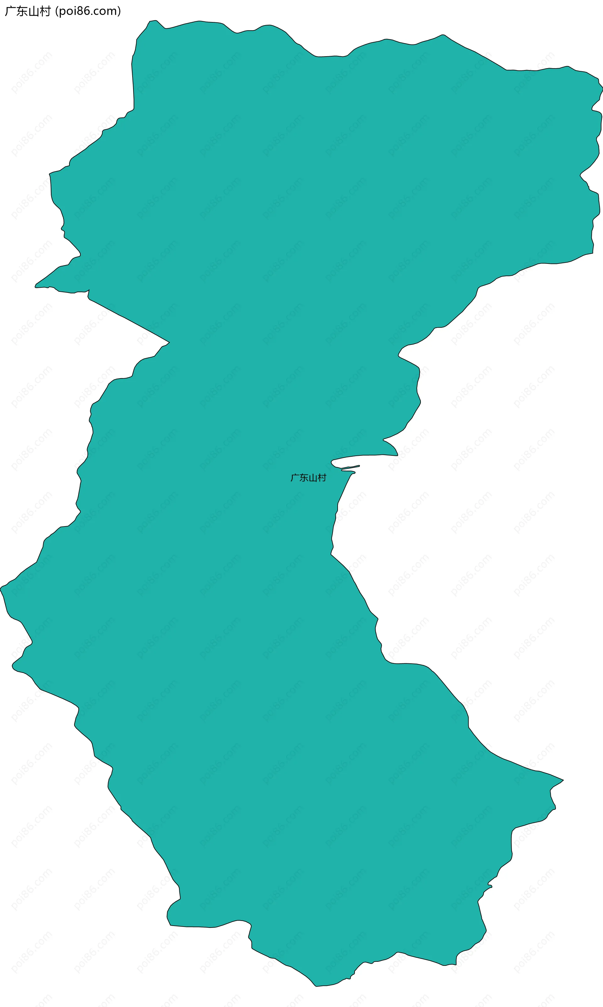 广东山村边界地图