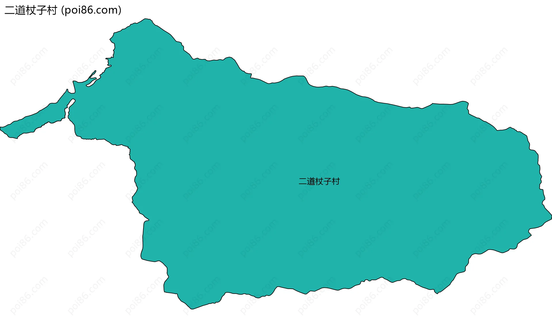 二道杖子村边界地图