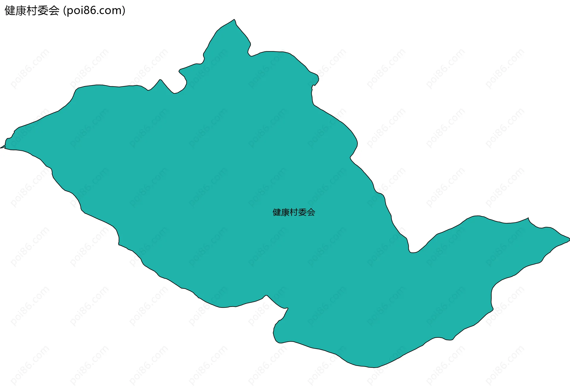 健康村委会边界地图