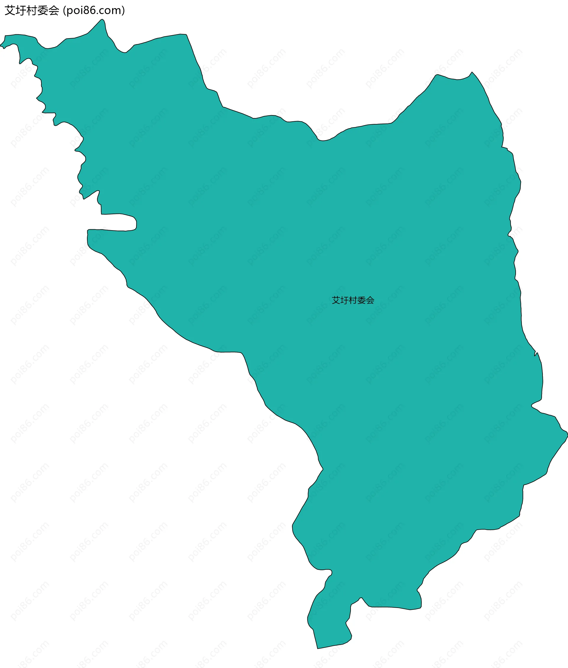 艾圩村委会边界地图