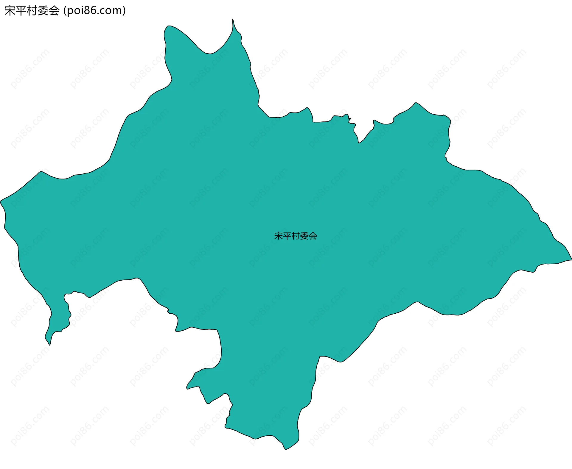 宋平村委会边界地图