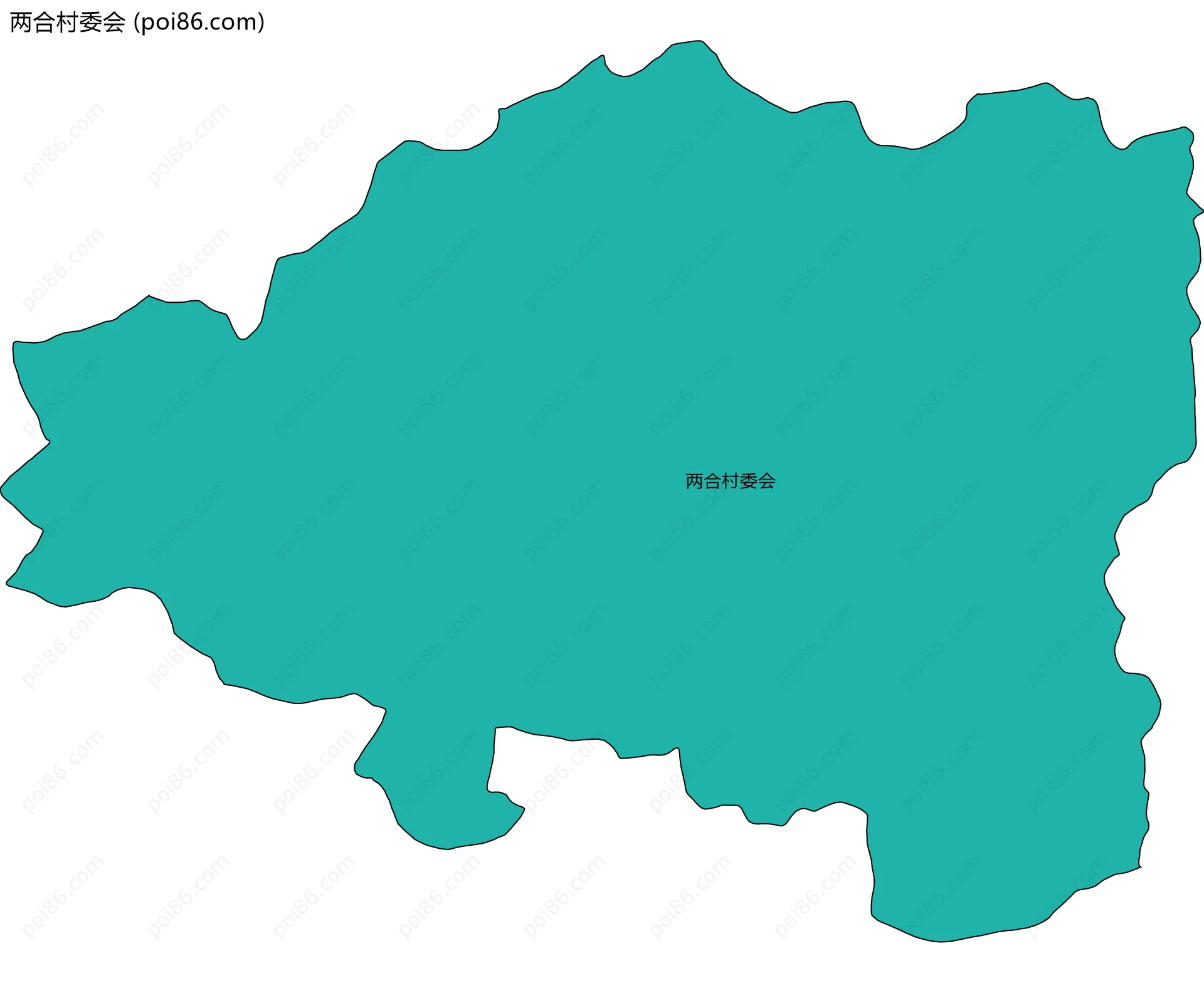 两合村委会边界地图