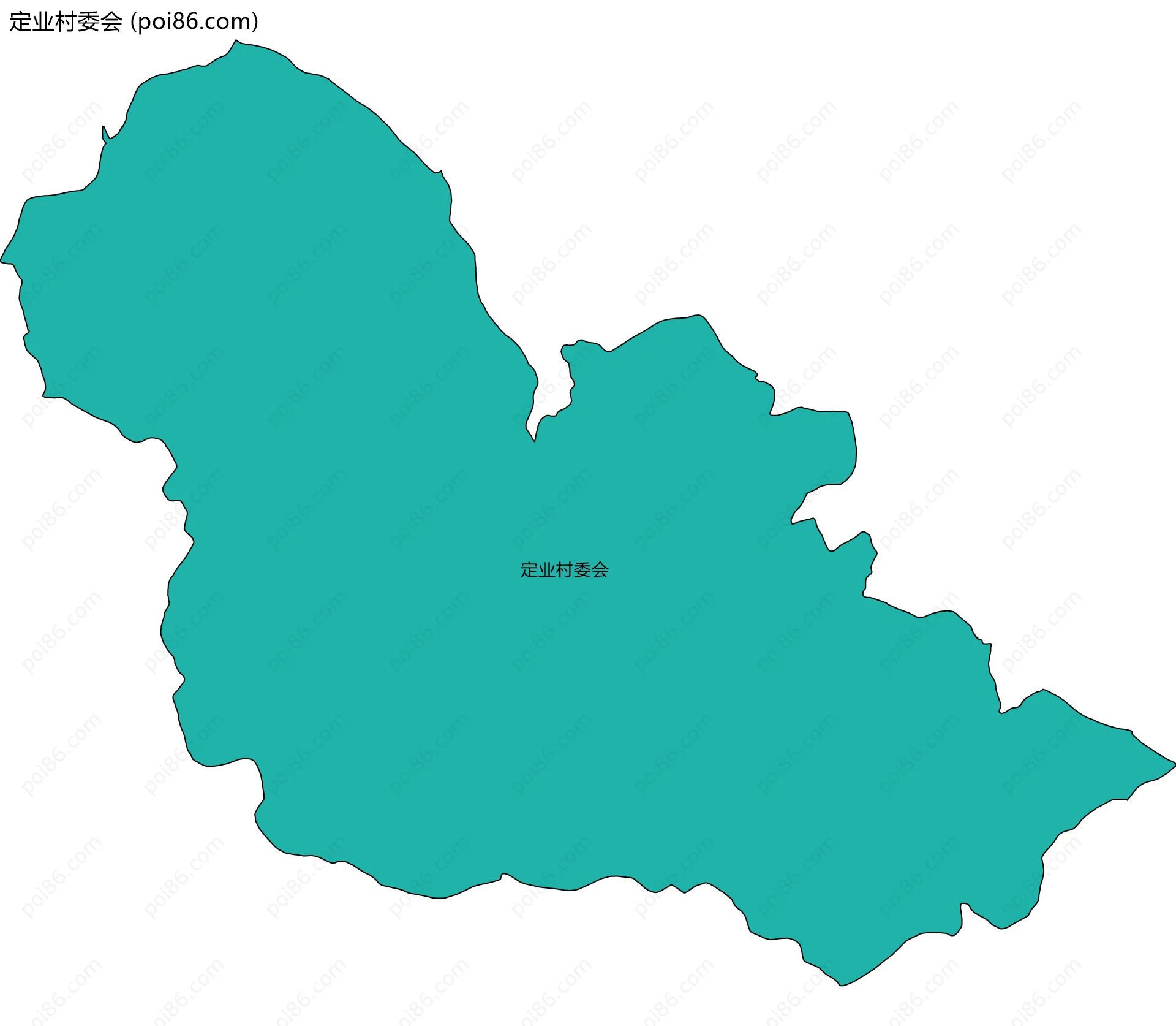 定业村委会边界地图