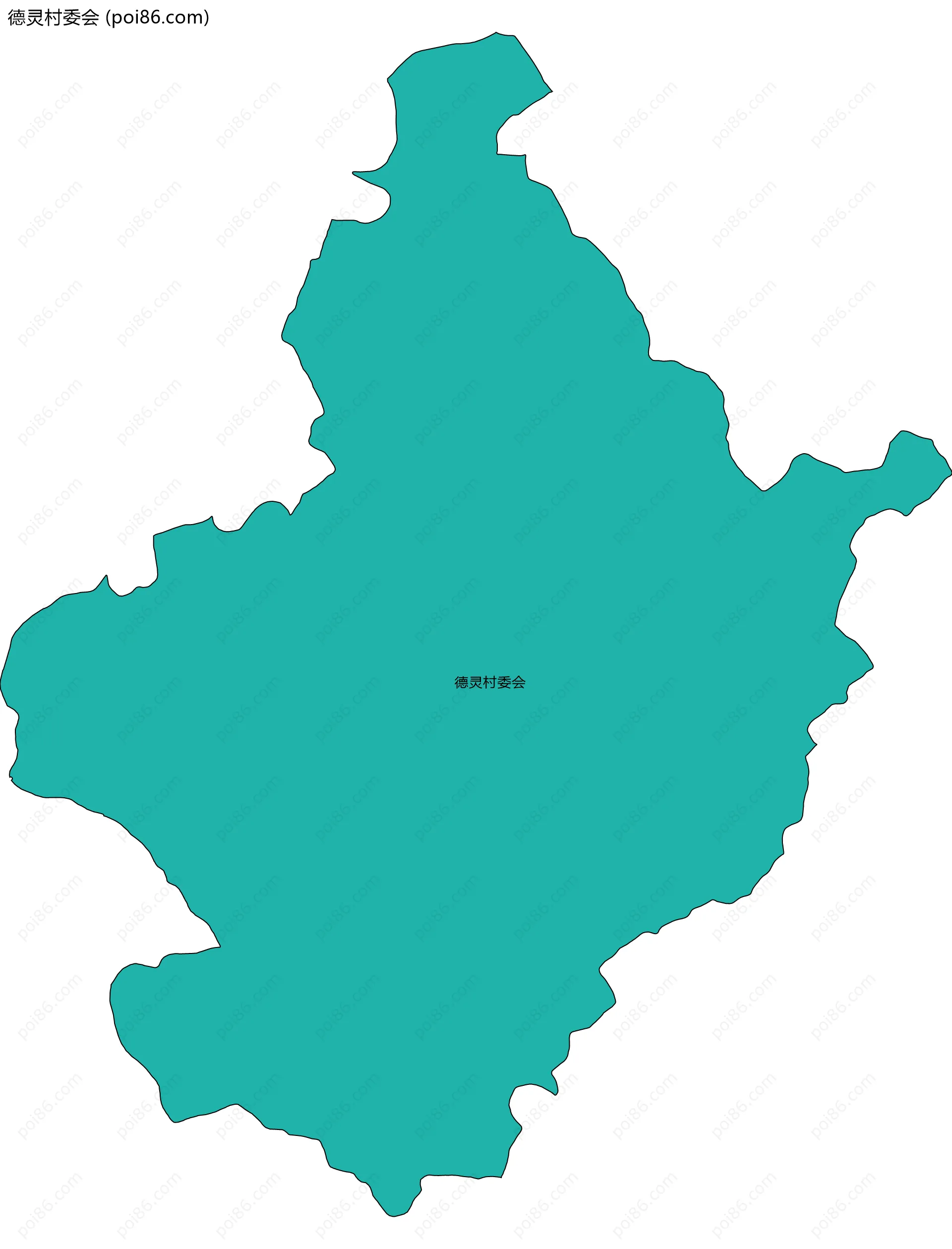 德灵村委会边界地图