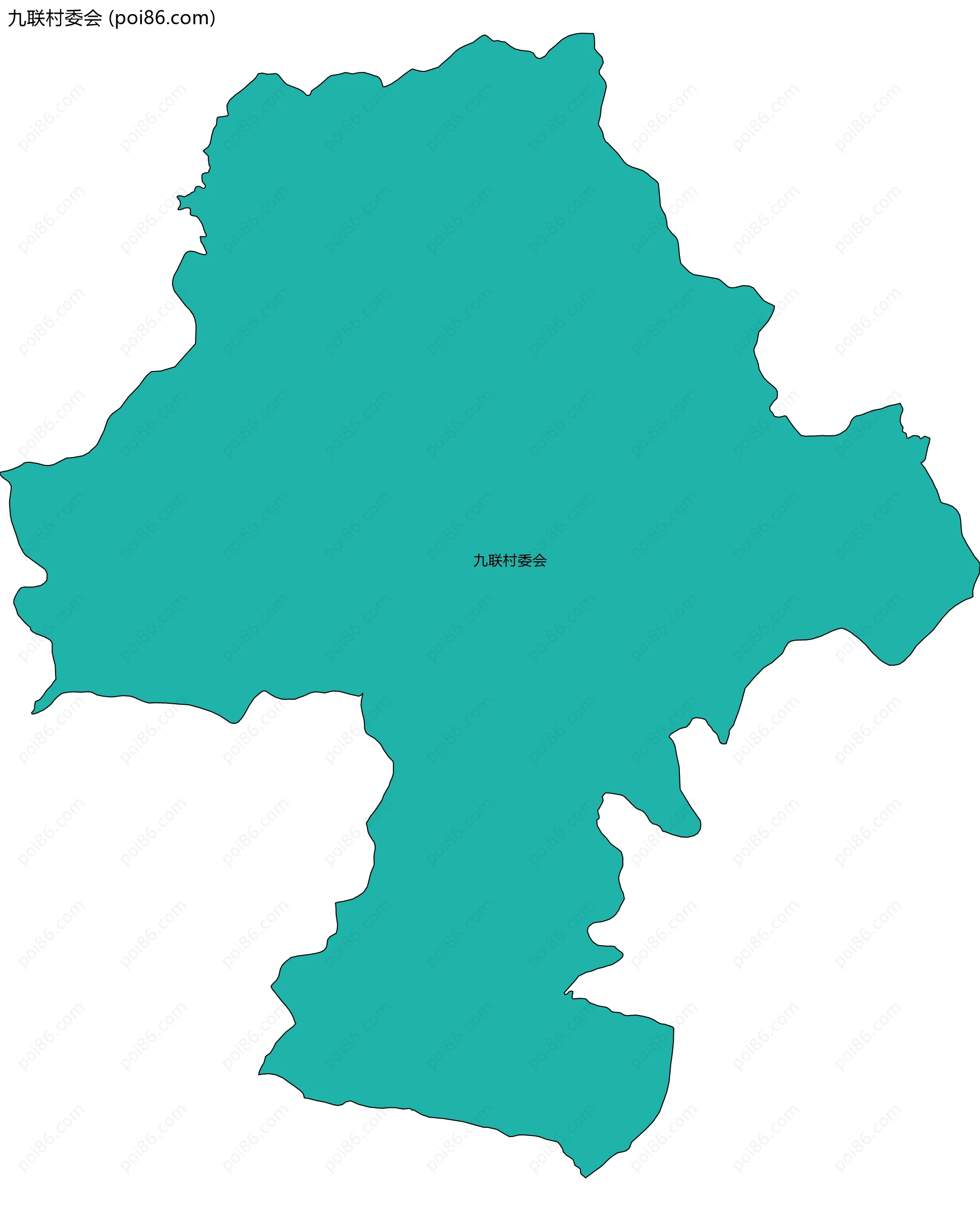 九联村委会边界地图