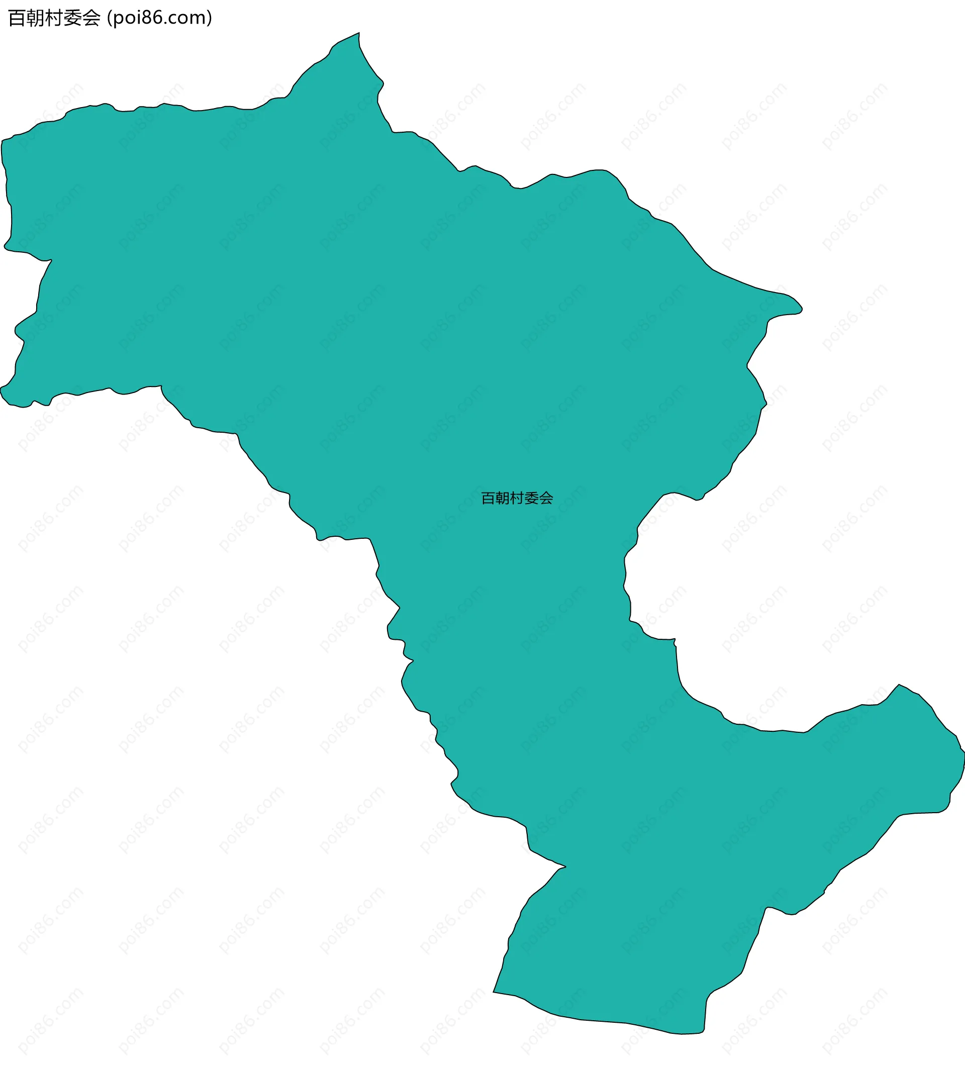 百朝村委会边界地图