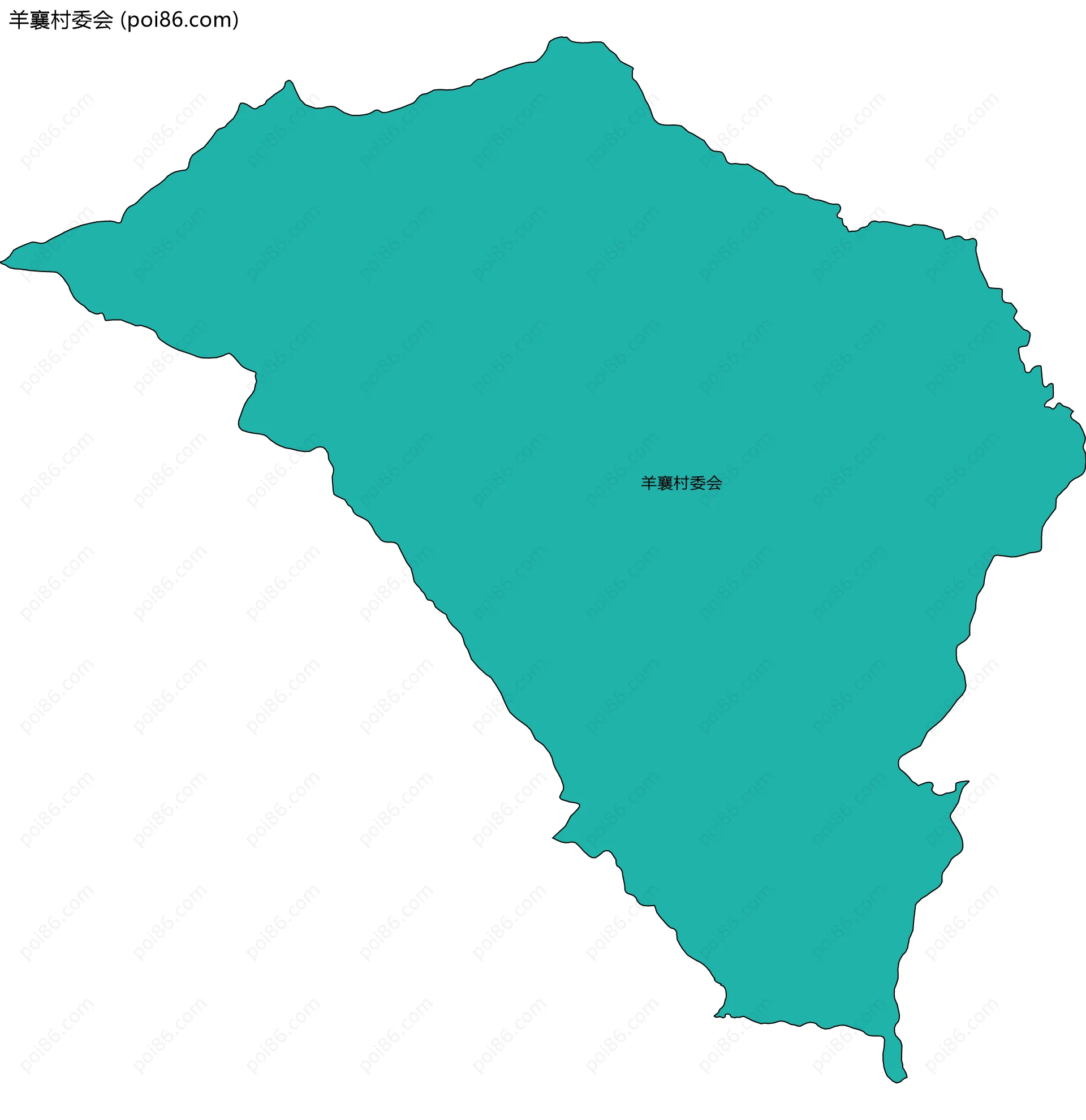 羊襄村委会边界地图