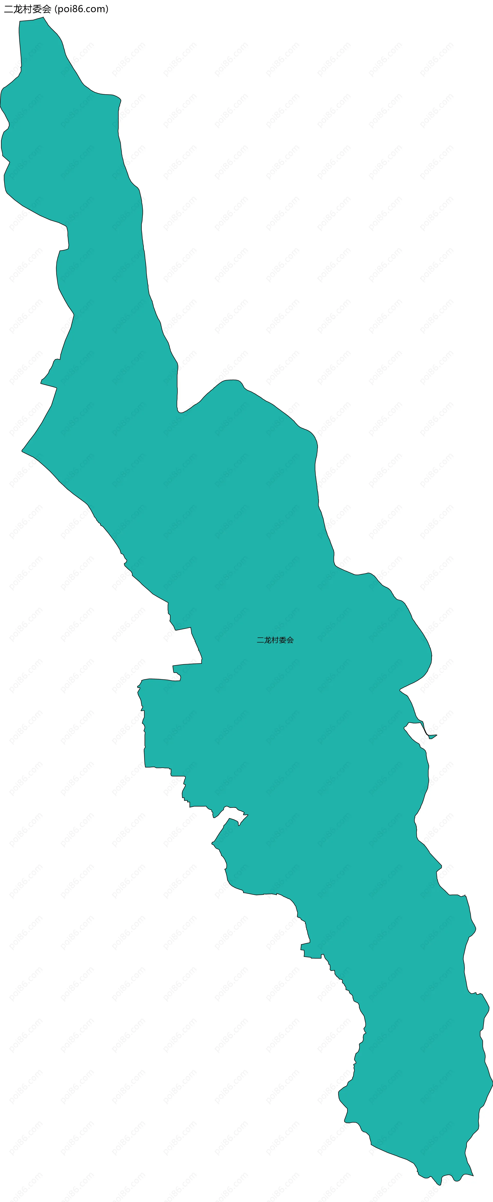 二龙村委会边界地图