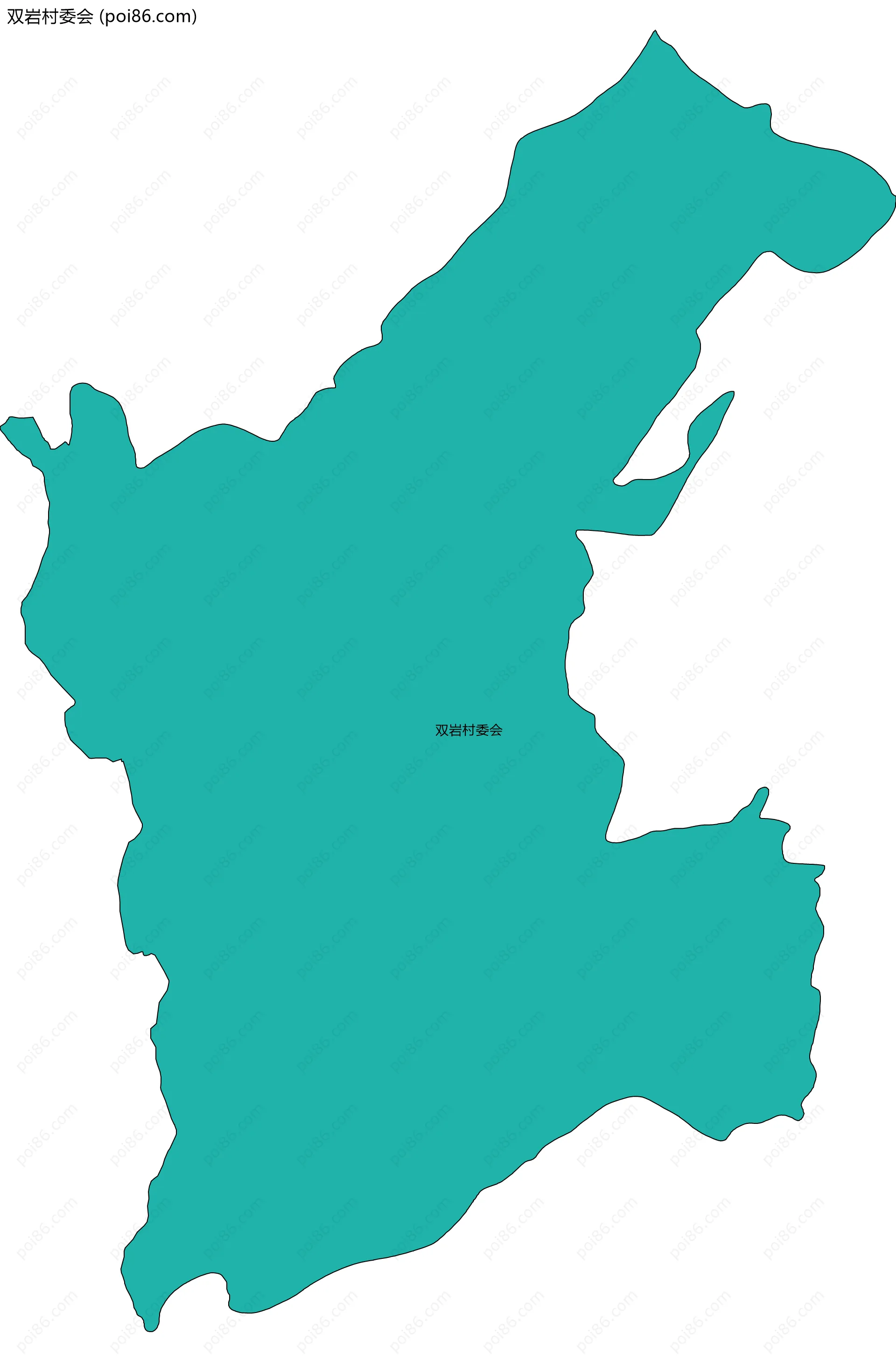 双岩村委会边界地图