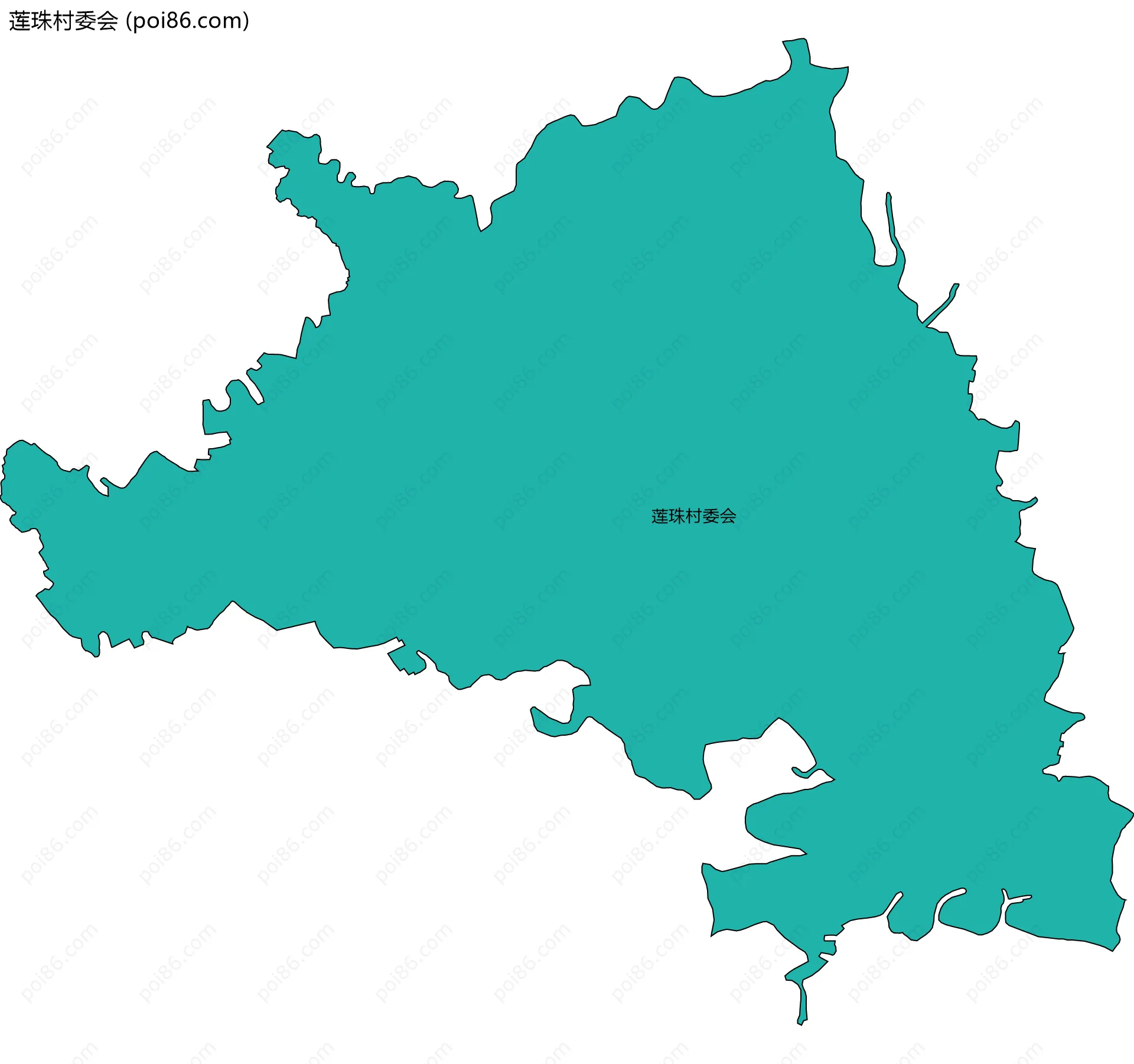 莲珠村委会边界地图