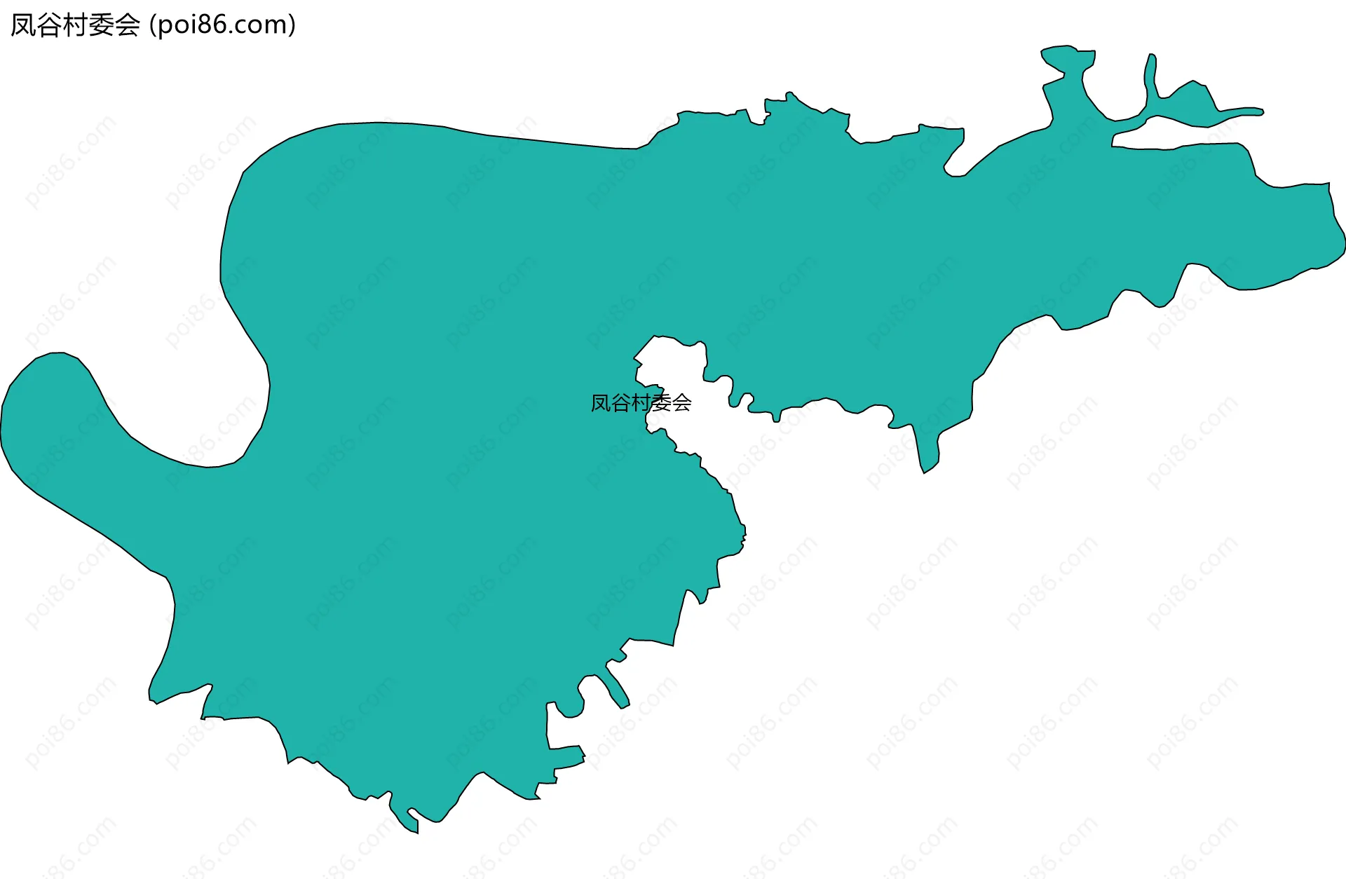 凤谷村委会边界地图