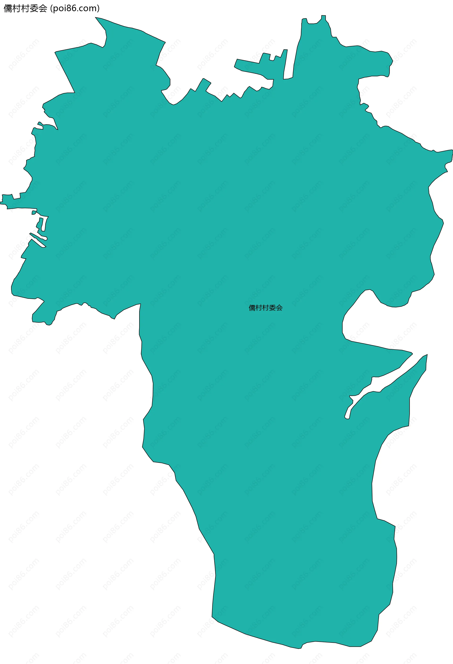 儒村村委会边界地图