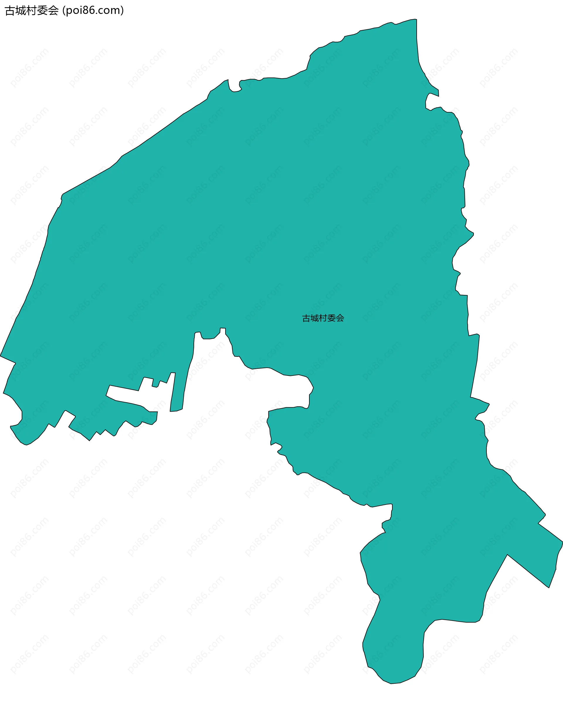 古城村委会边界地图