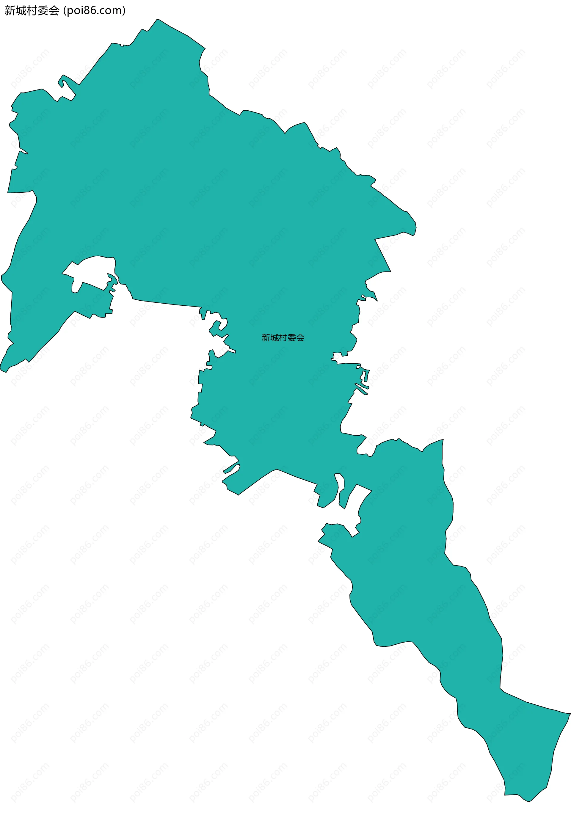 新城村委会边界地图