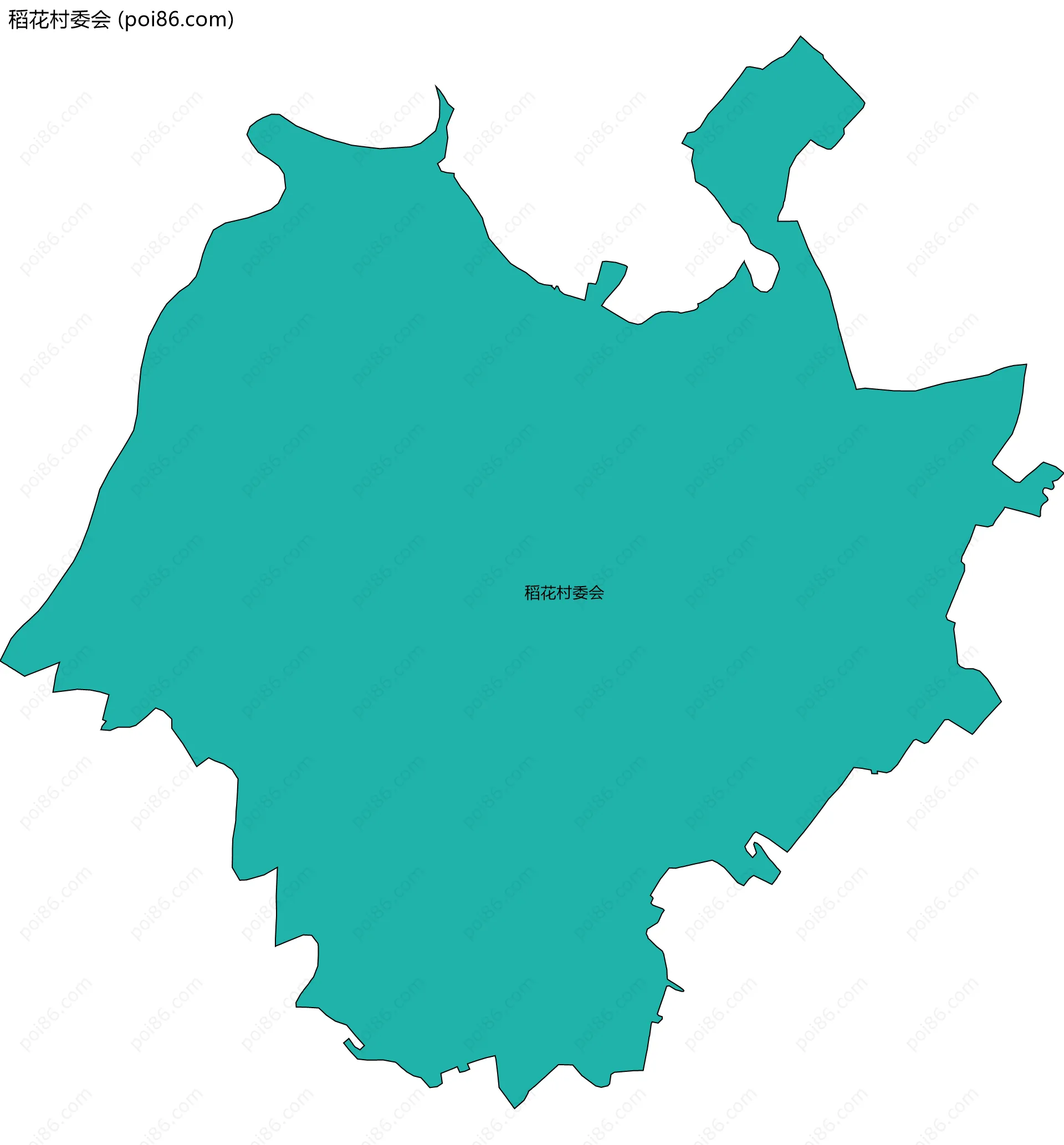 稻花村委会边界地图