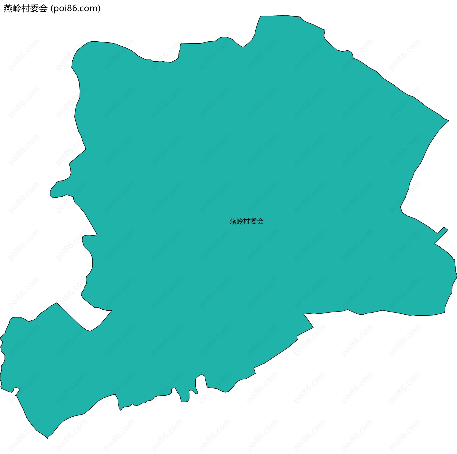 燕岭村委会边界地图
