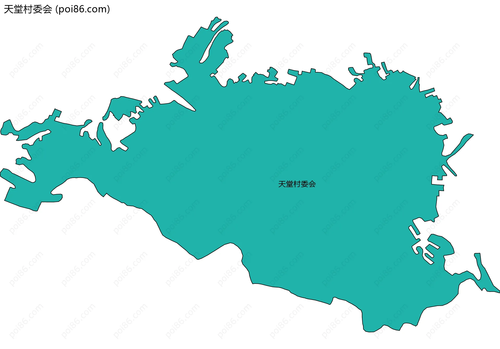 天堂村委会边界地图