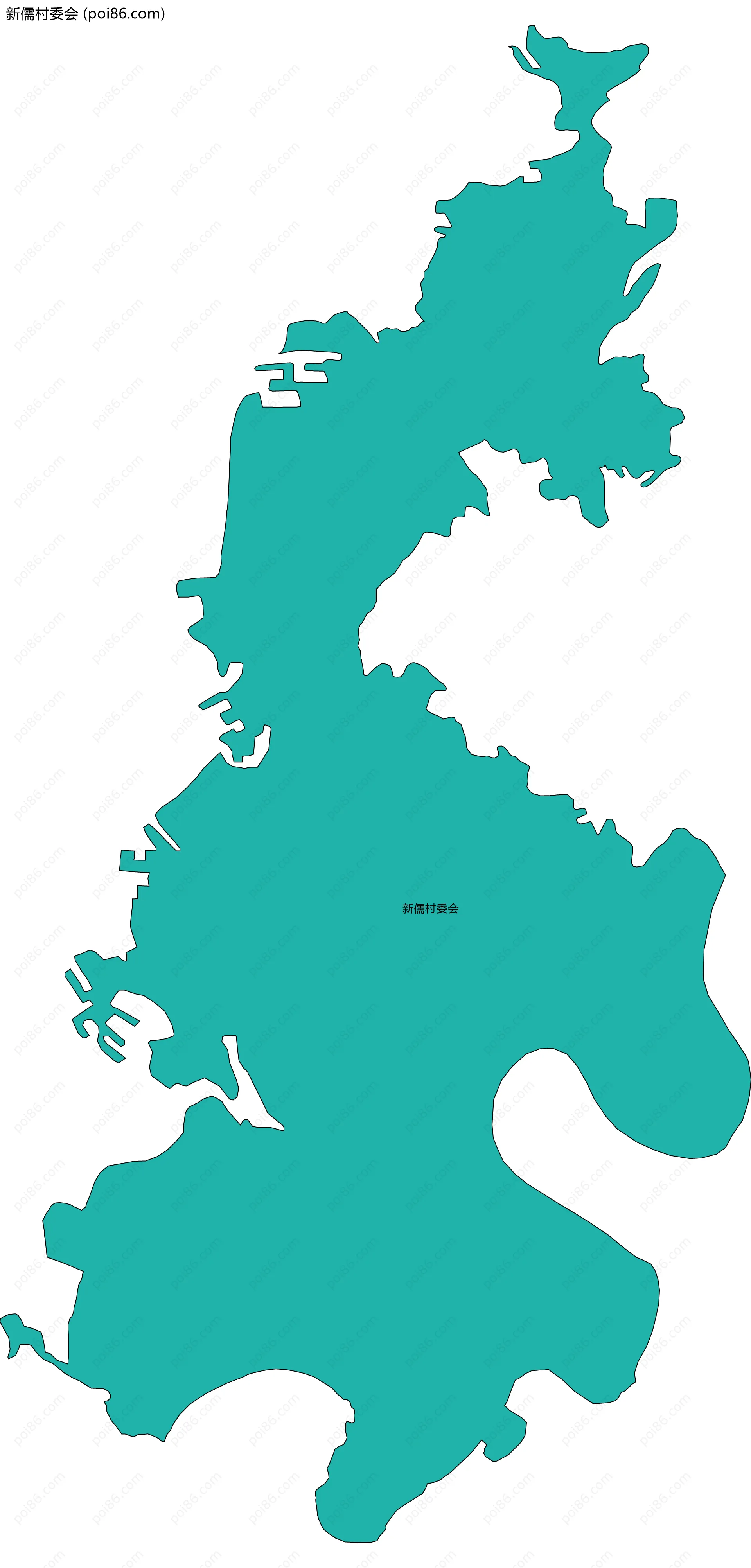 新儒村委会边界地图