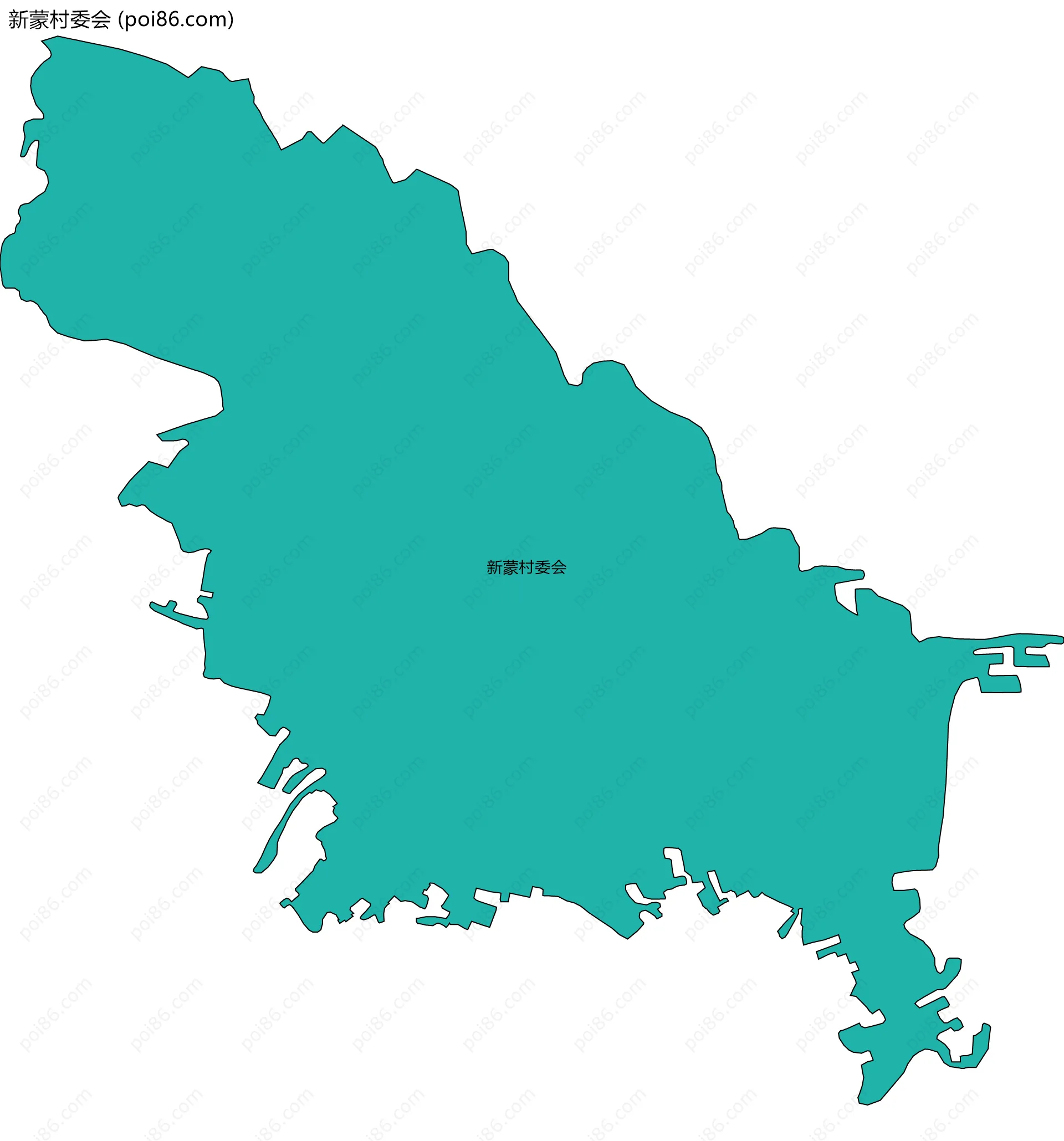 新蒙村委会边界地图