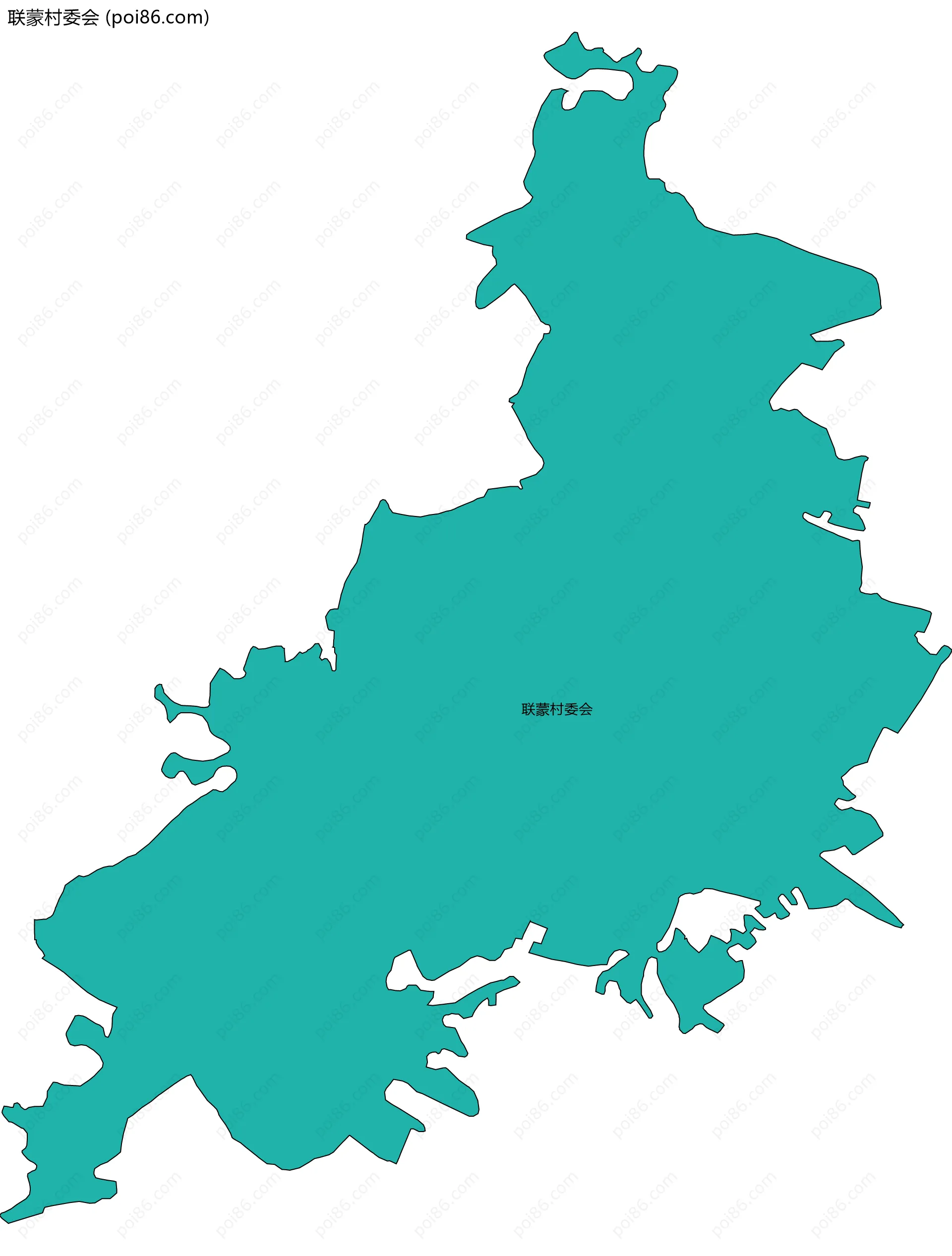 联蒙村委会边界地图