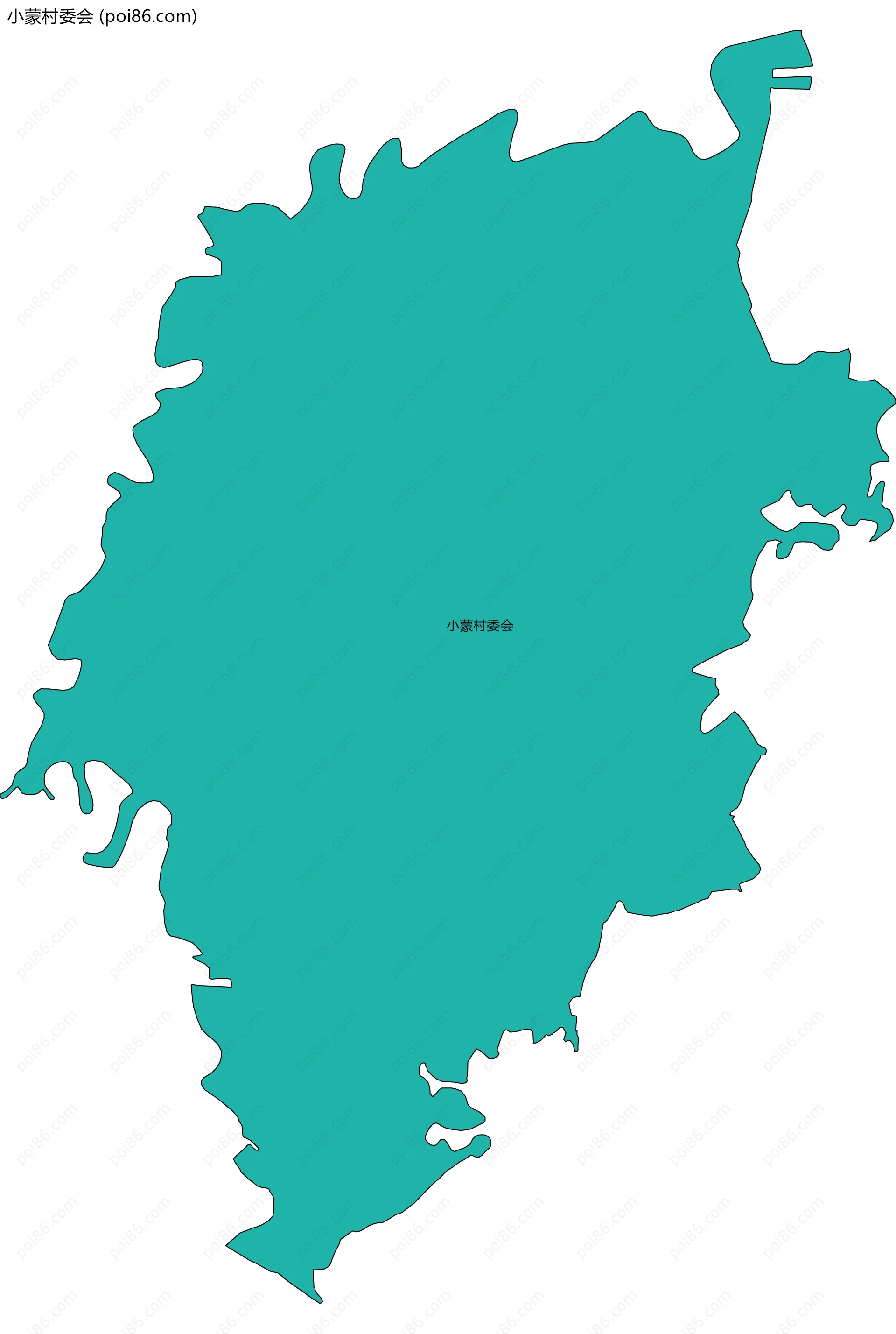 小蒙村委会边界地图