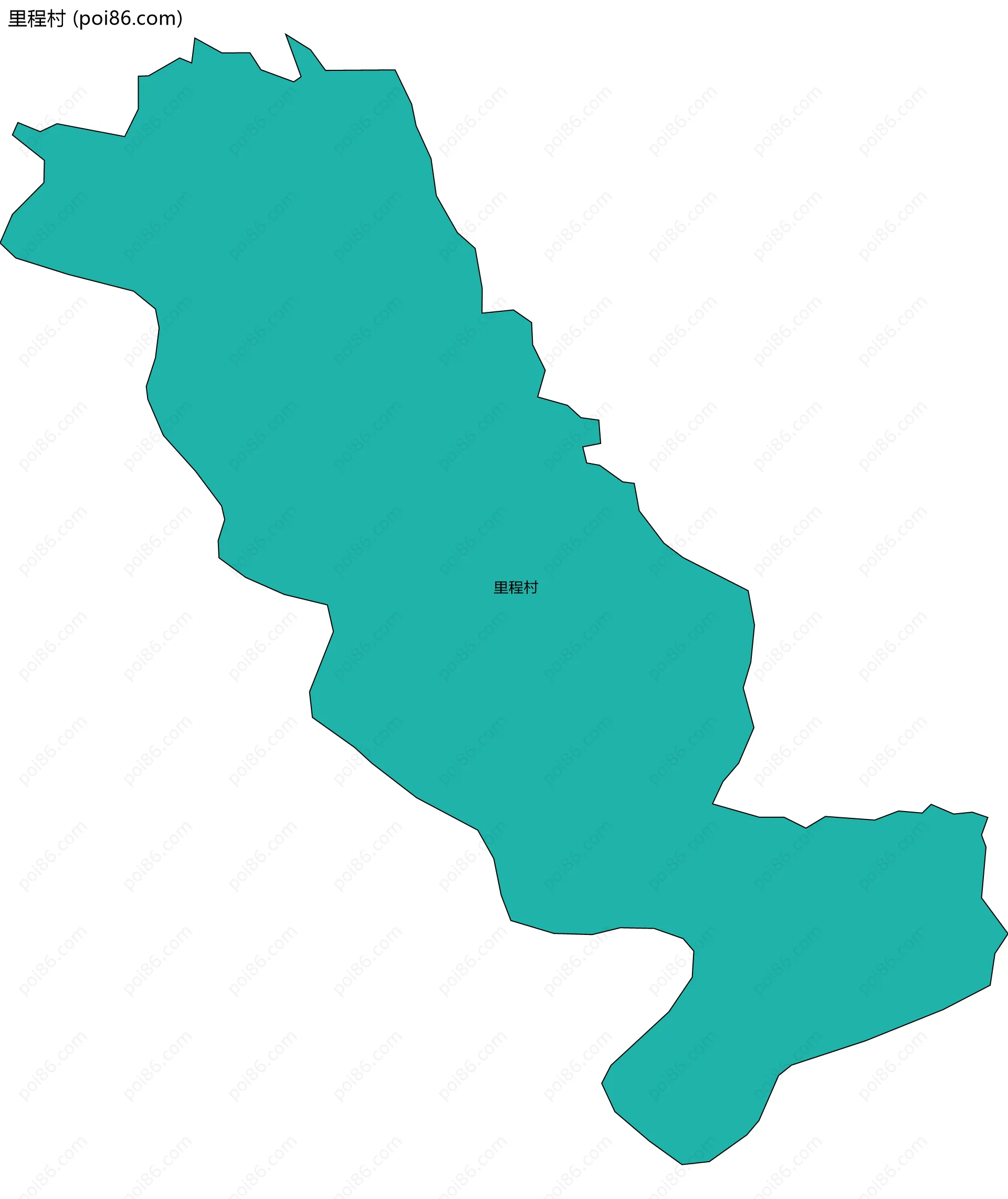 里程村边界地图