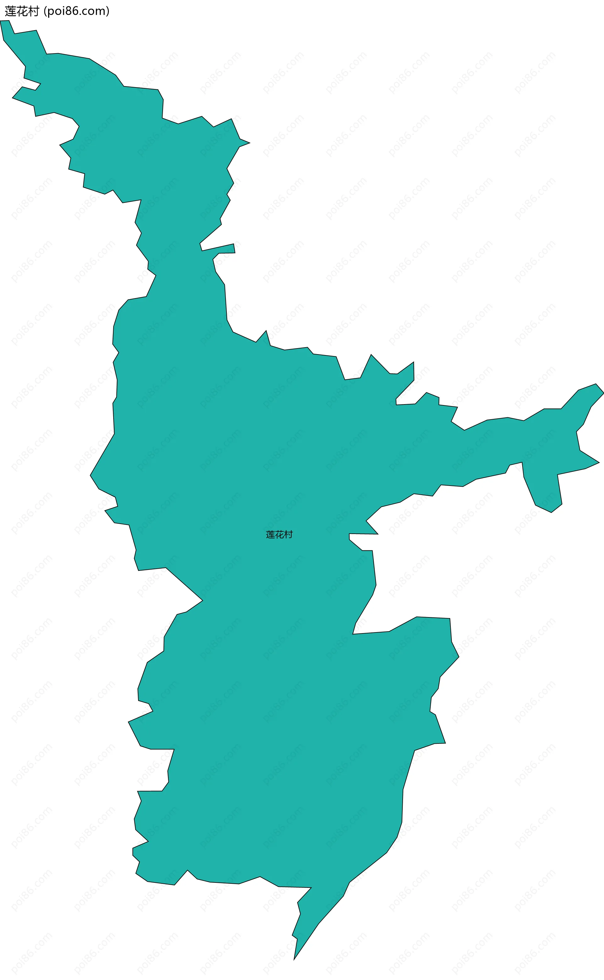 莲花村边界地图