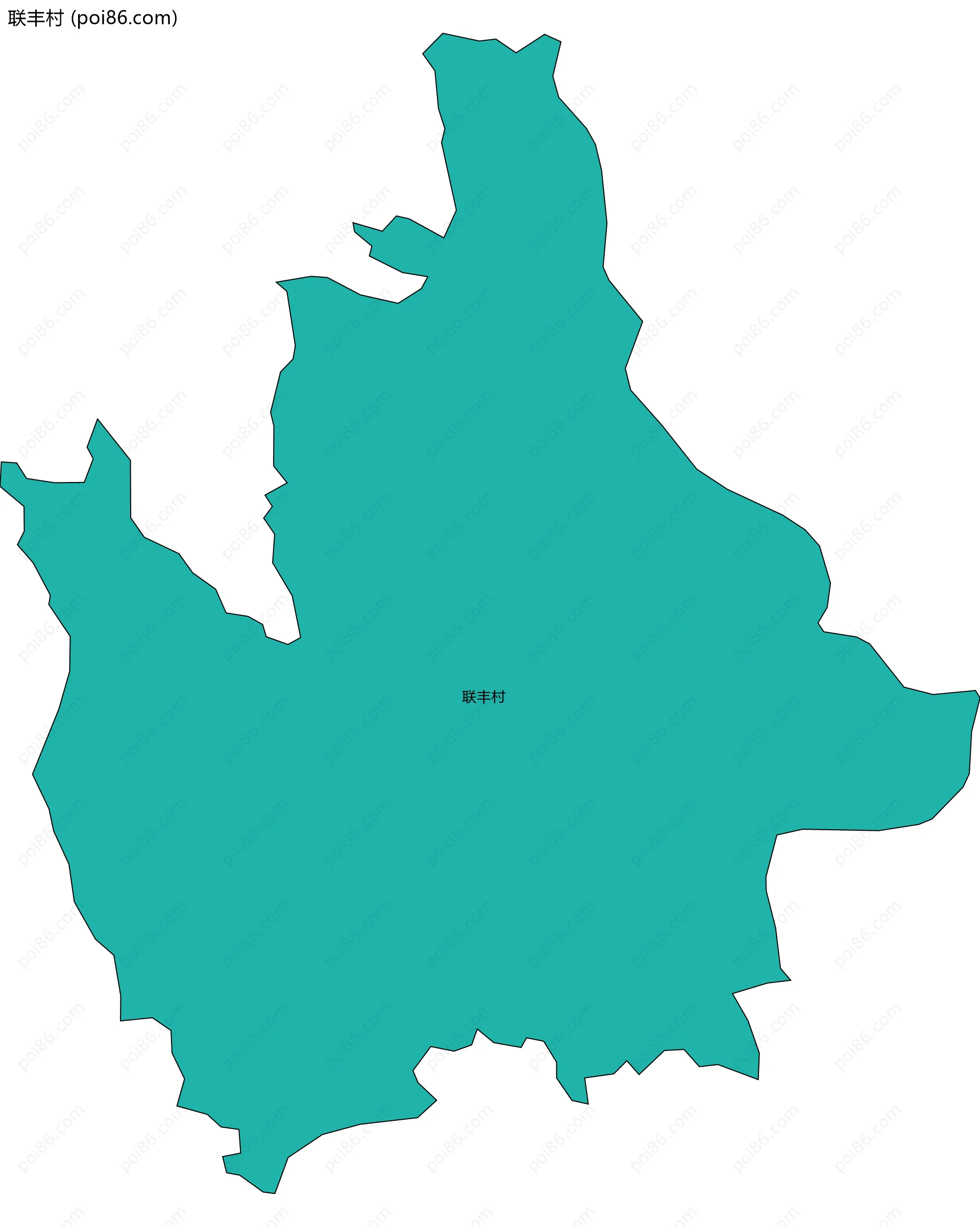 联丰村边界地图