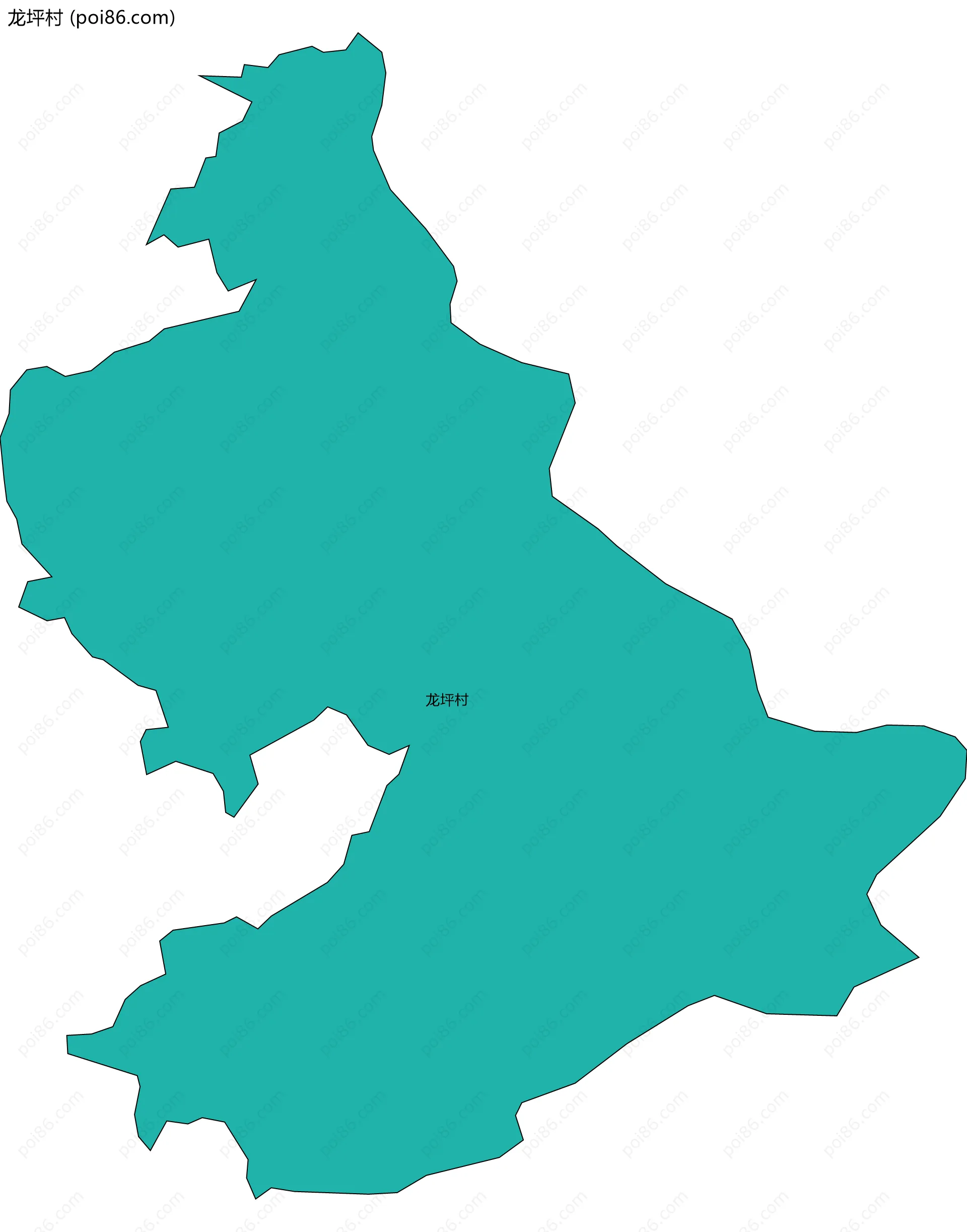 龙坪村边界地图