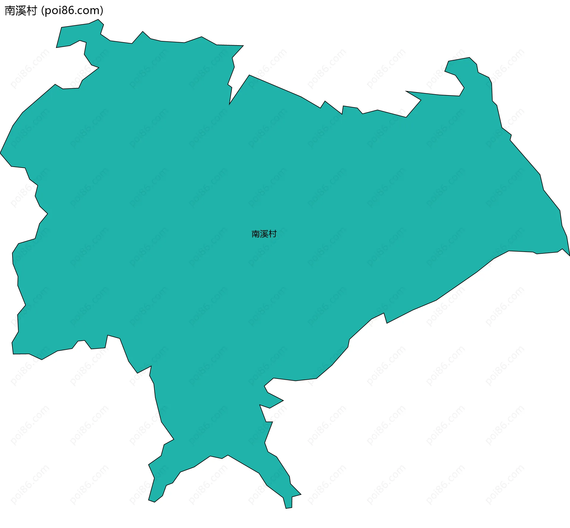 南溪村边界地图