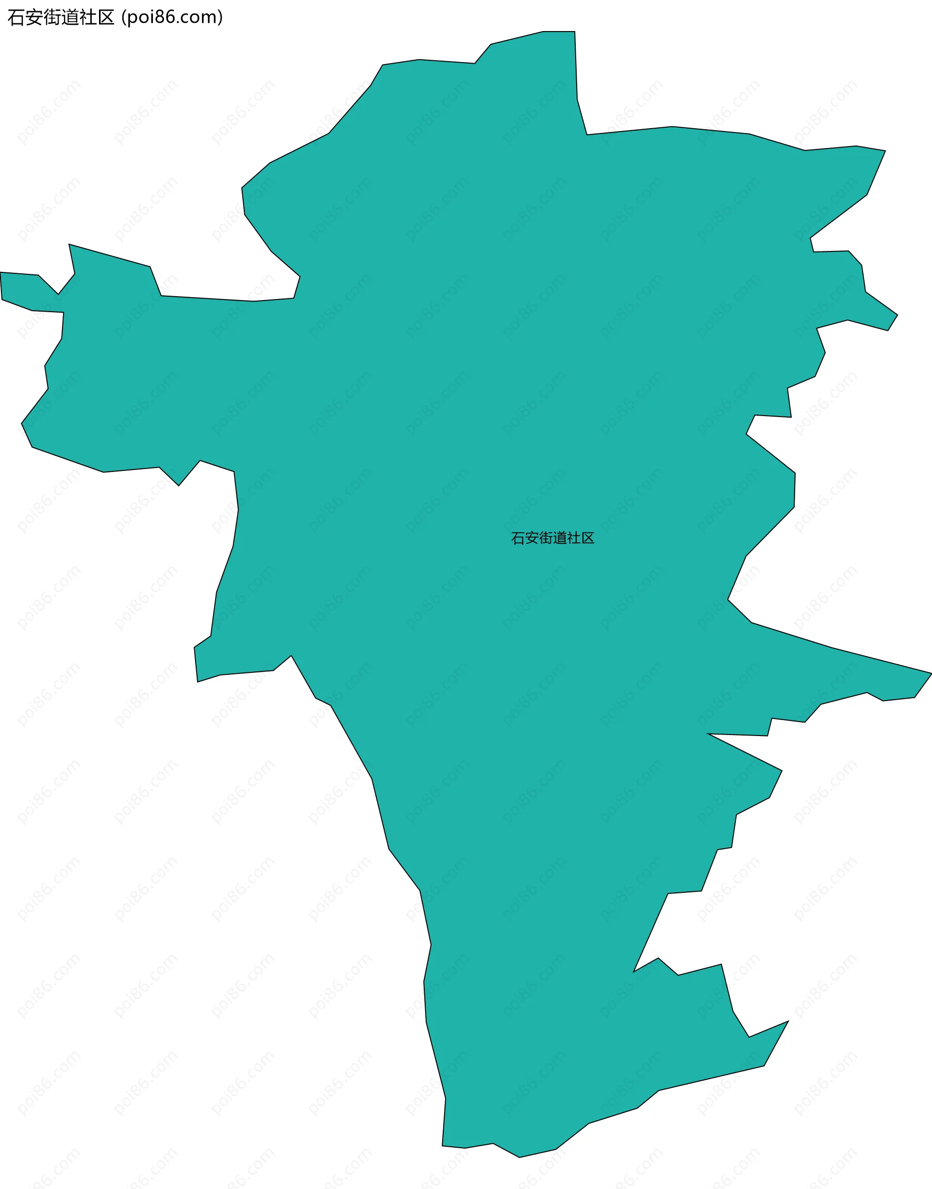 石安街道社区边界地图