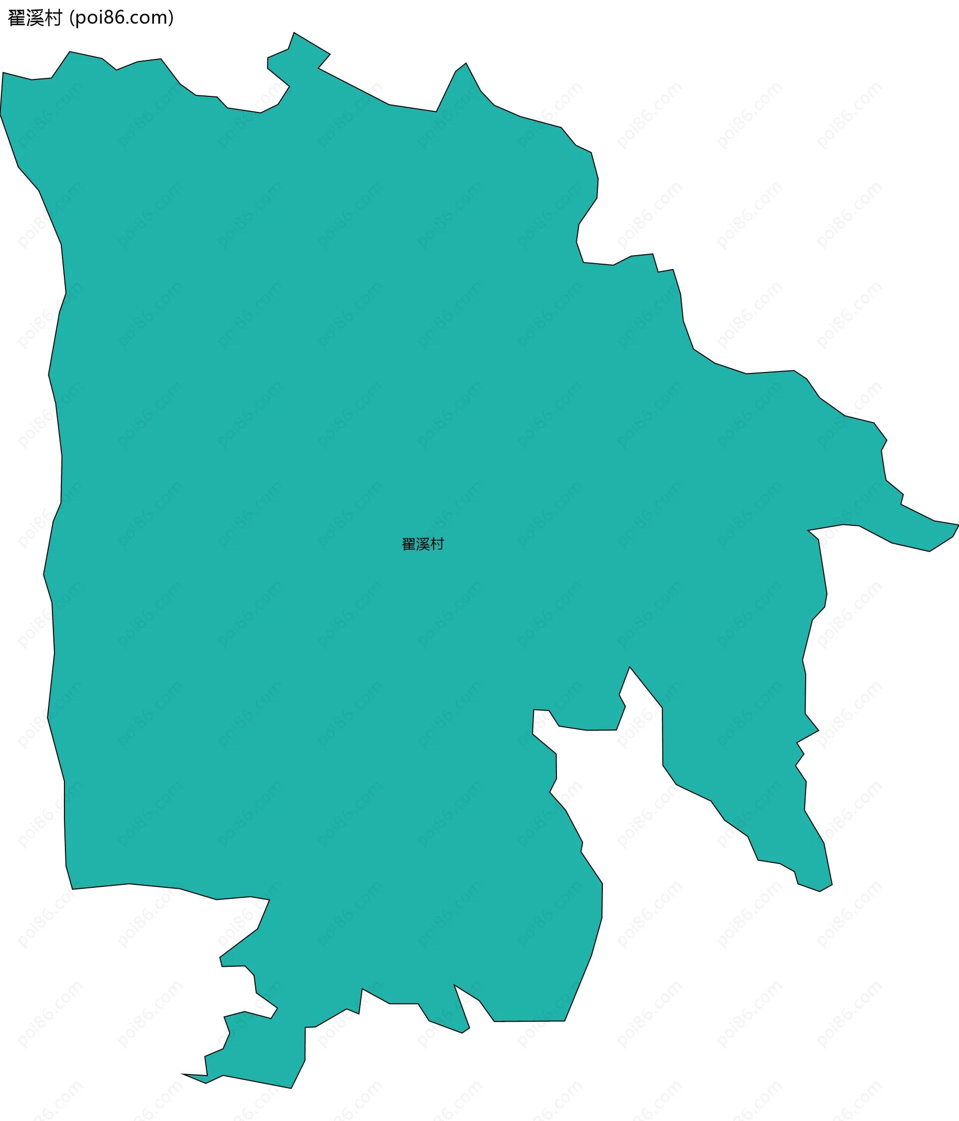 翟溪村边界地图