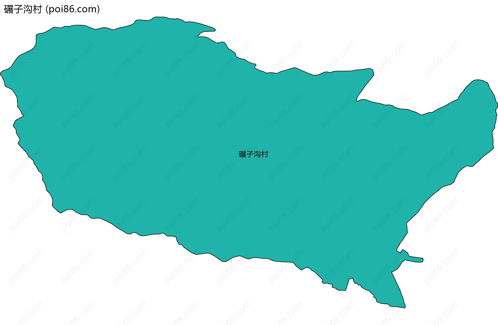 碾子沟村边界地图