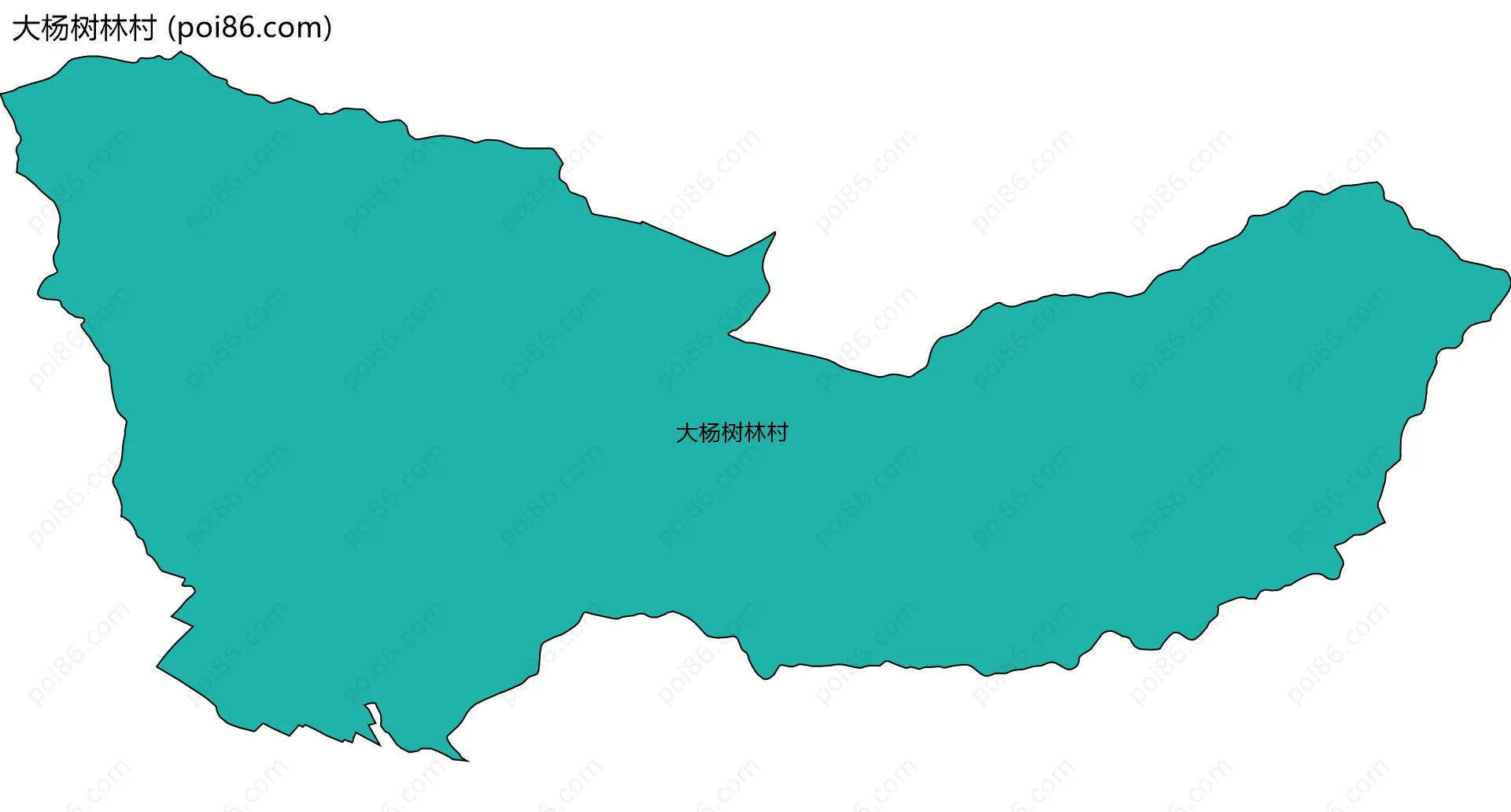 大杨树林村边界地图