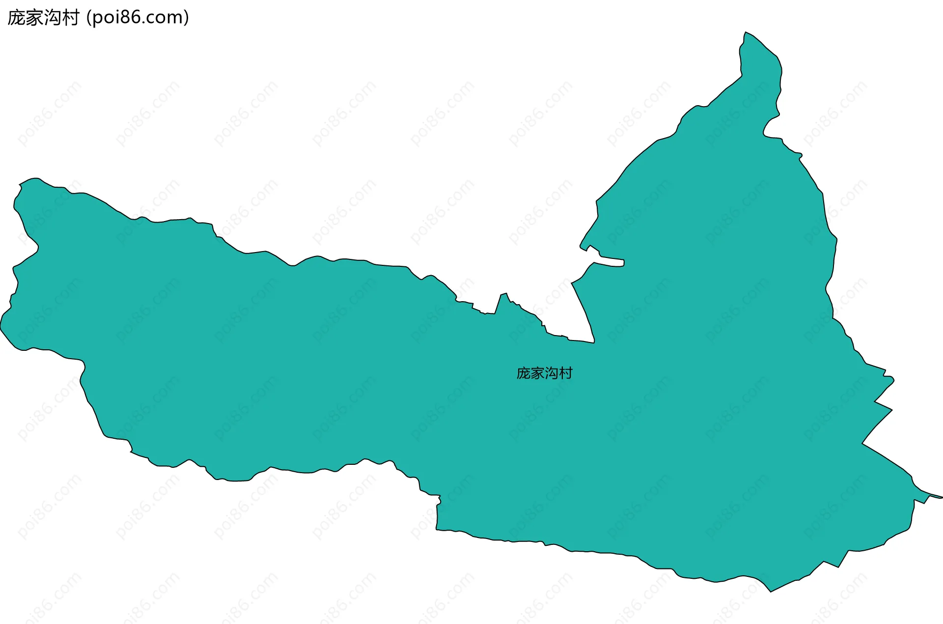 庞家沟村边界地图