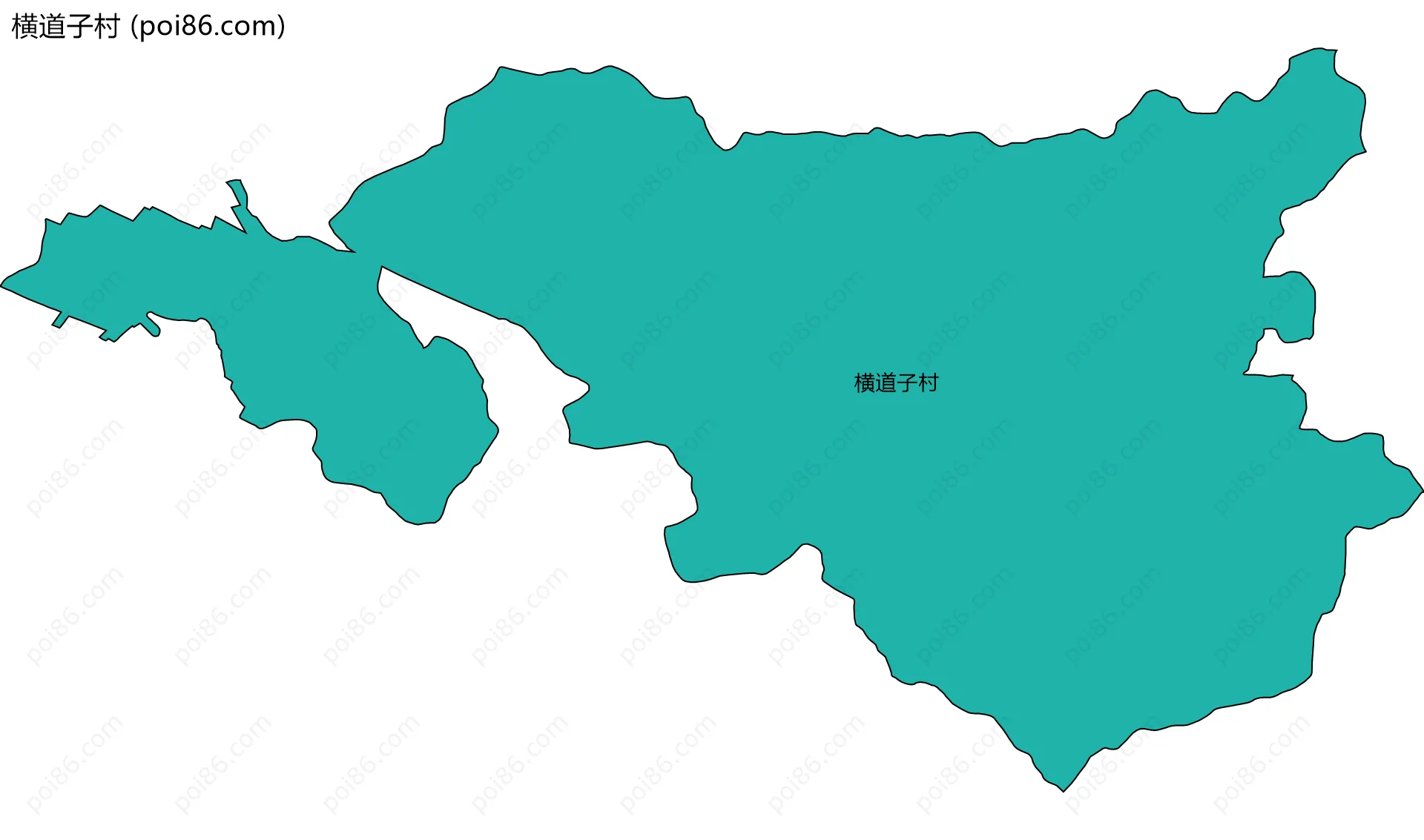 横道子村边界地图