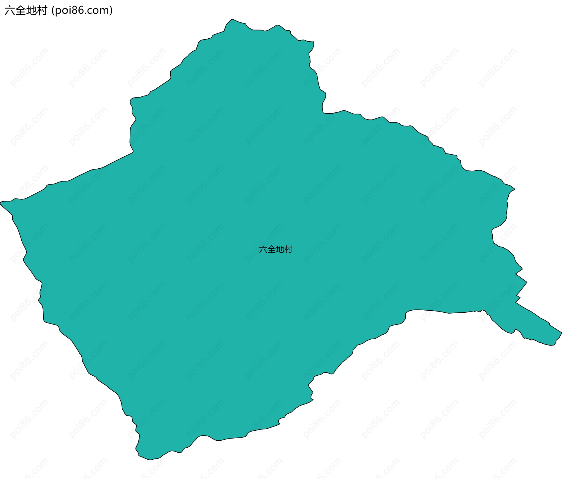 六全地村边界地图