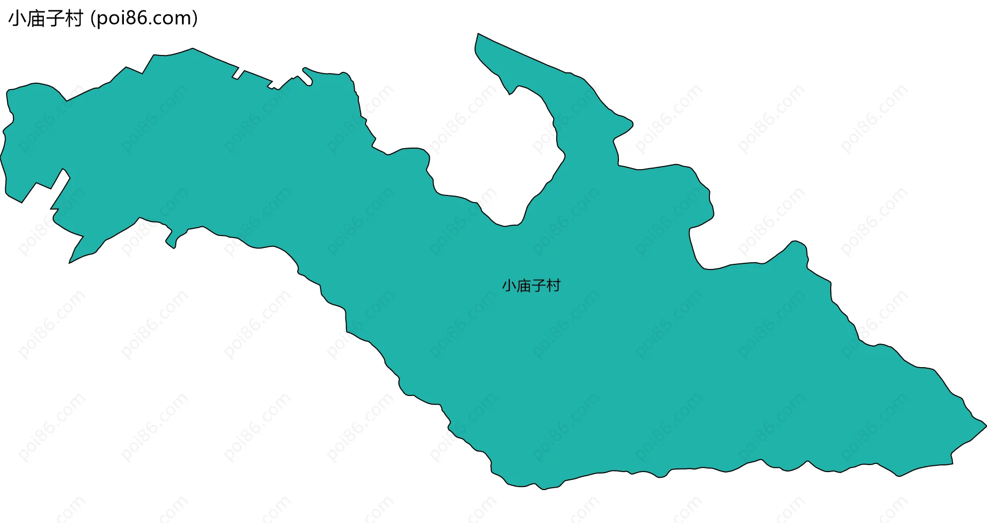 小庙子村边界地图