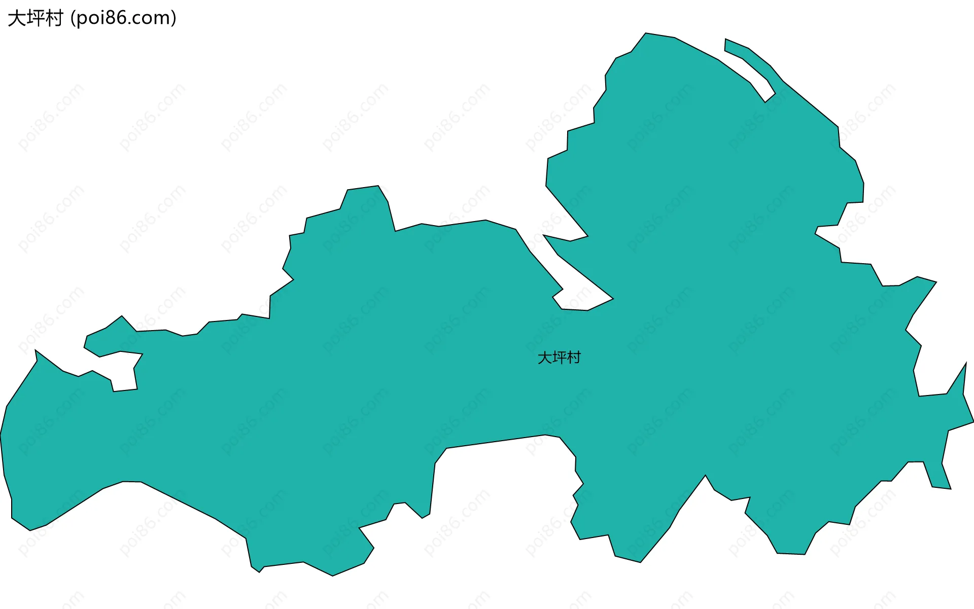 大坪村边界地图
