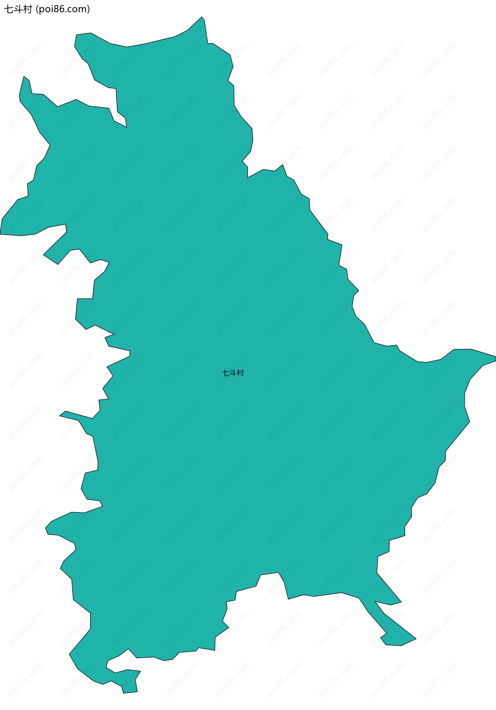 七斗村边界地图