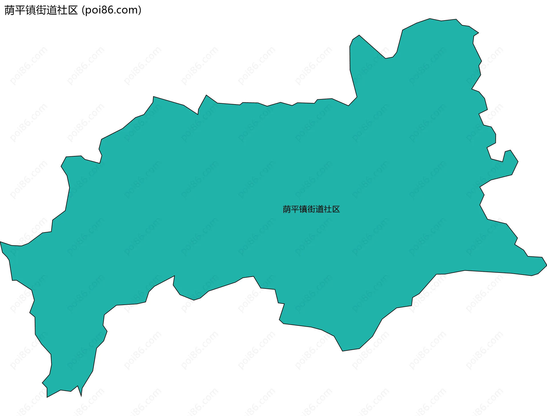 荫平镇街道社区边界地图