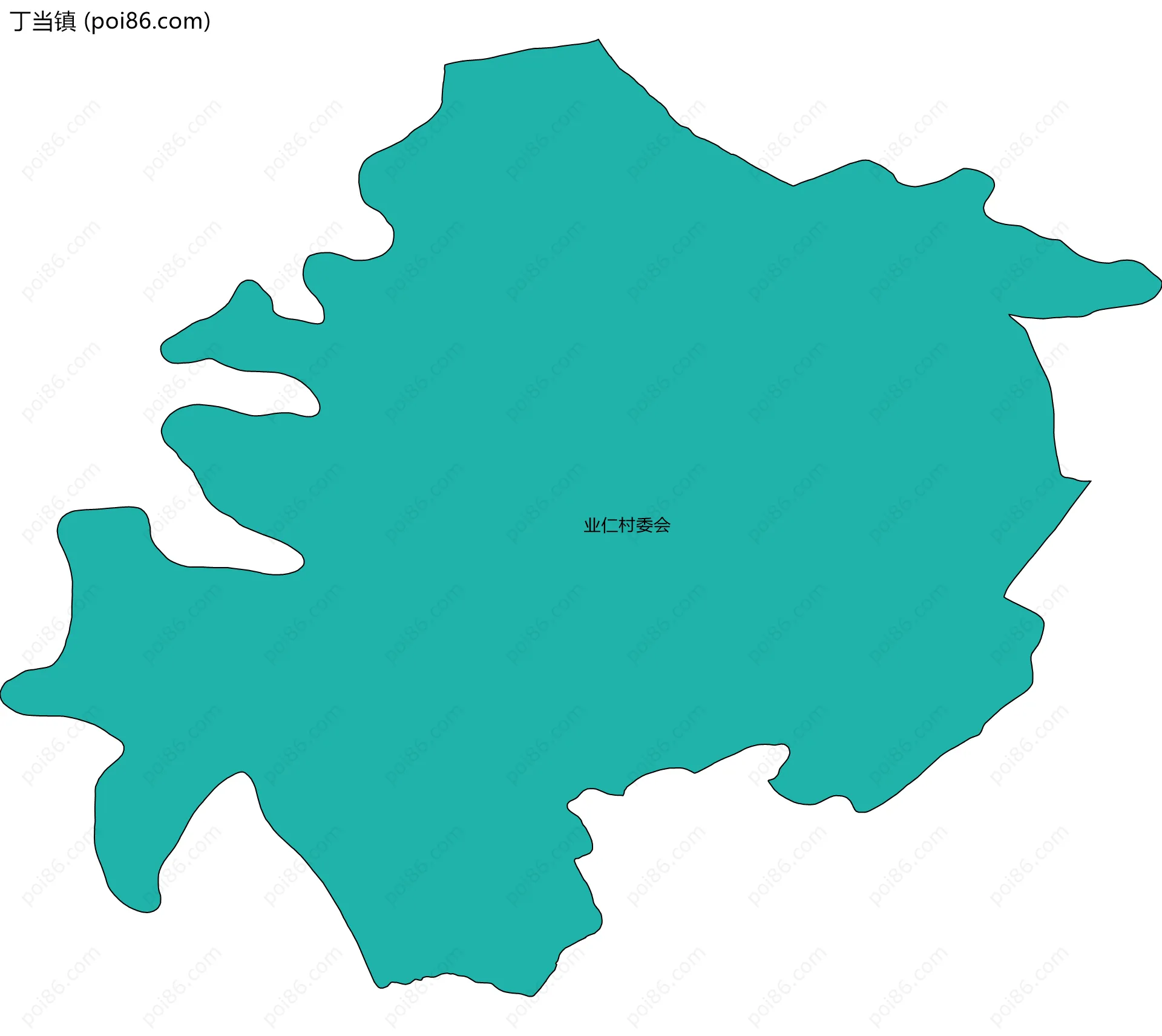 丁当镇边界地图(五级行政区划)